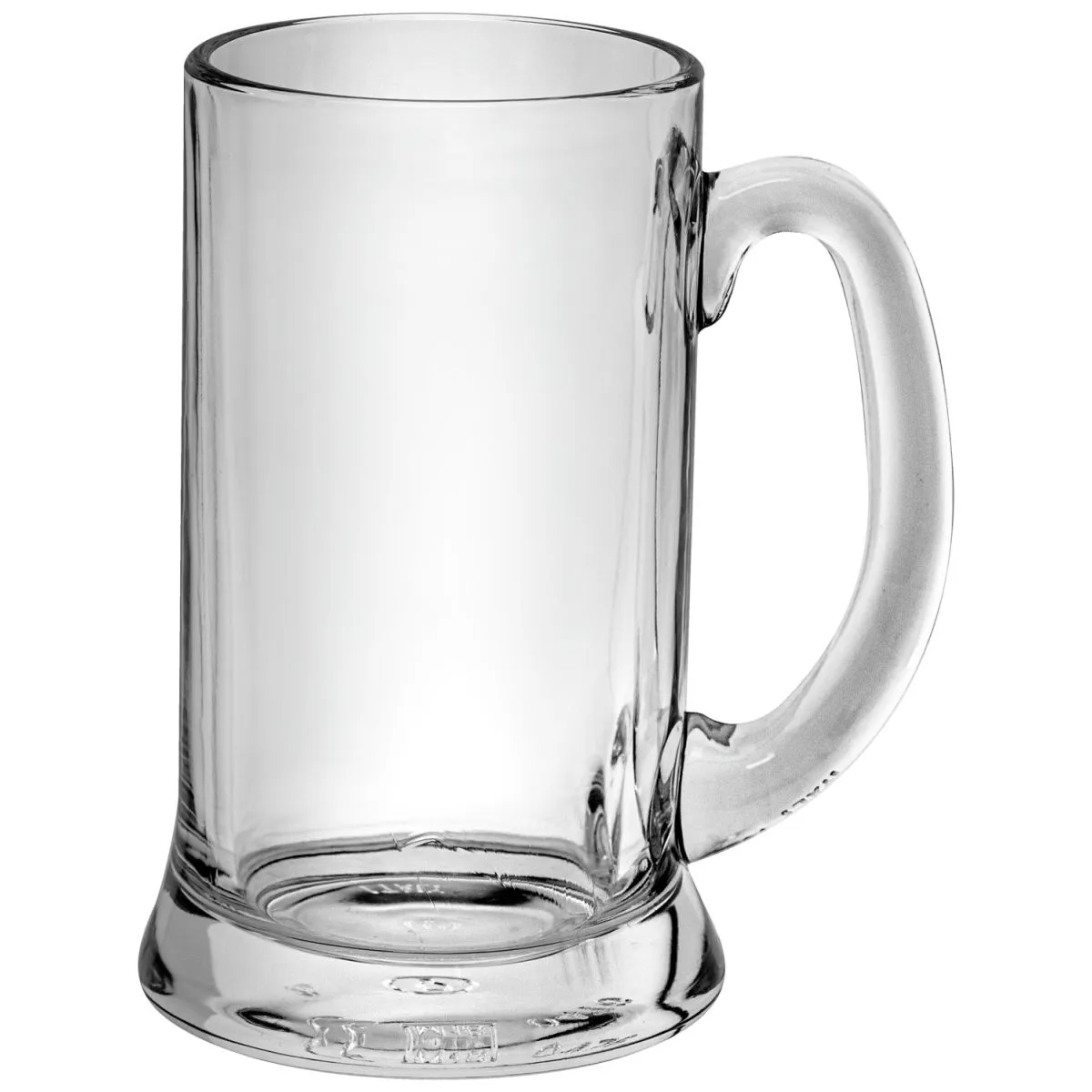 6x Borgonovo Boccale da birra Icon con marcatura; 660 ml, 8.5x16.2 cm (ØxH); trasparente; 0.5 l Segno di riempimento, 6 pz. / Pacco