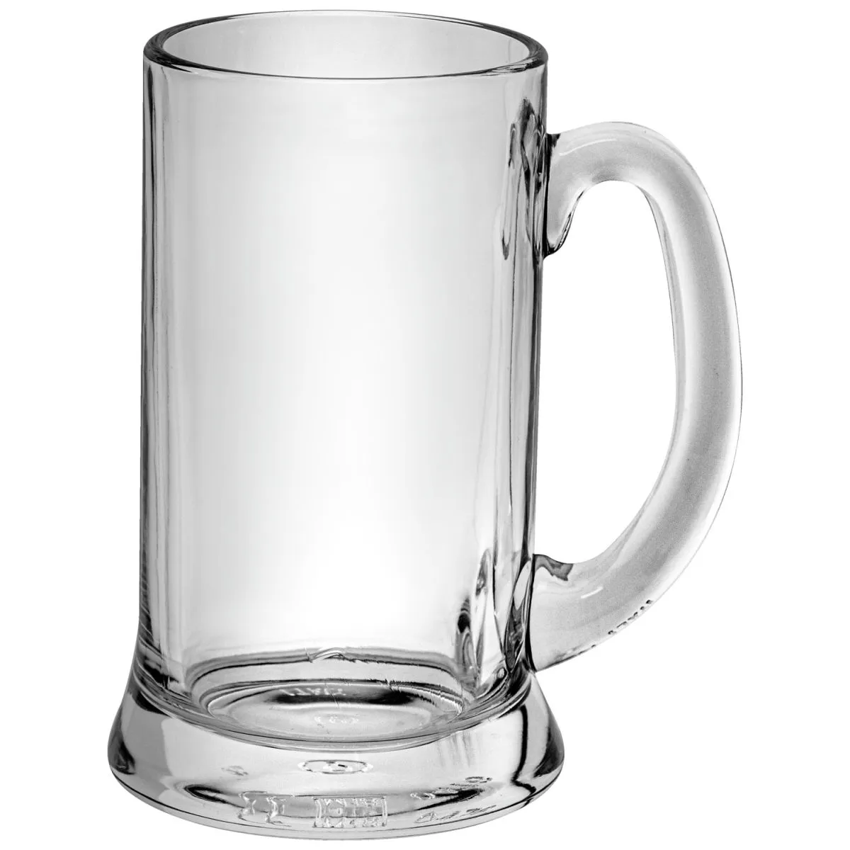 6x Borgonovo Boccale da birra Icon con marcatura; 315 ml, 6.8x13 cm (ØxH); trasparente; 0.25 l Segno di riempimento, 6 pz. / Pacco