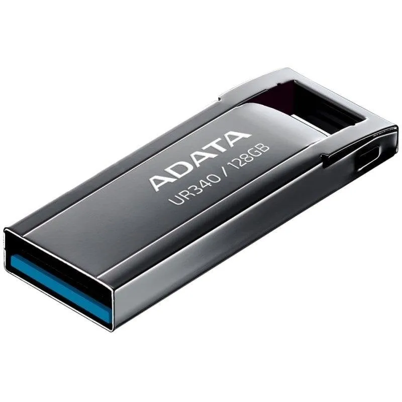 Chiavetta USB Adata UR340 128GB USB 3.2 Metallo Nero Compatta