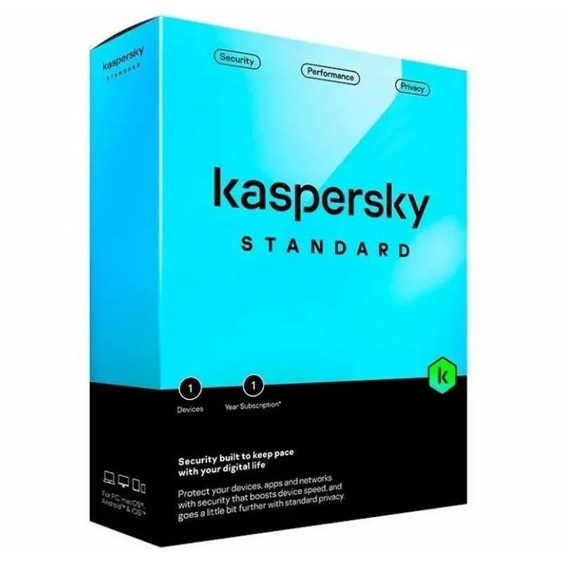 Antivirus Kaspersky Standard/ 1 dispositivo/ 1 anno