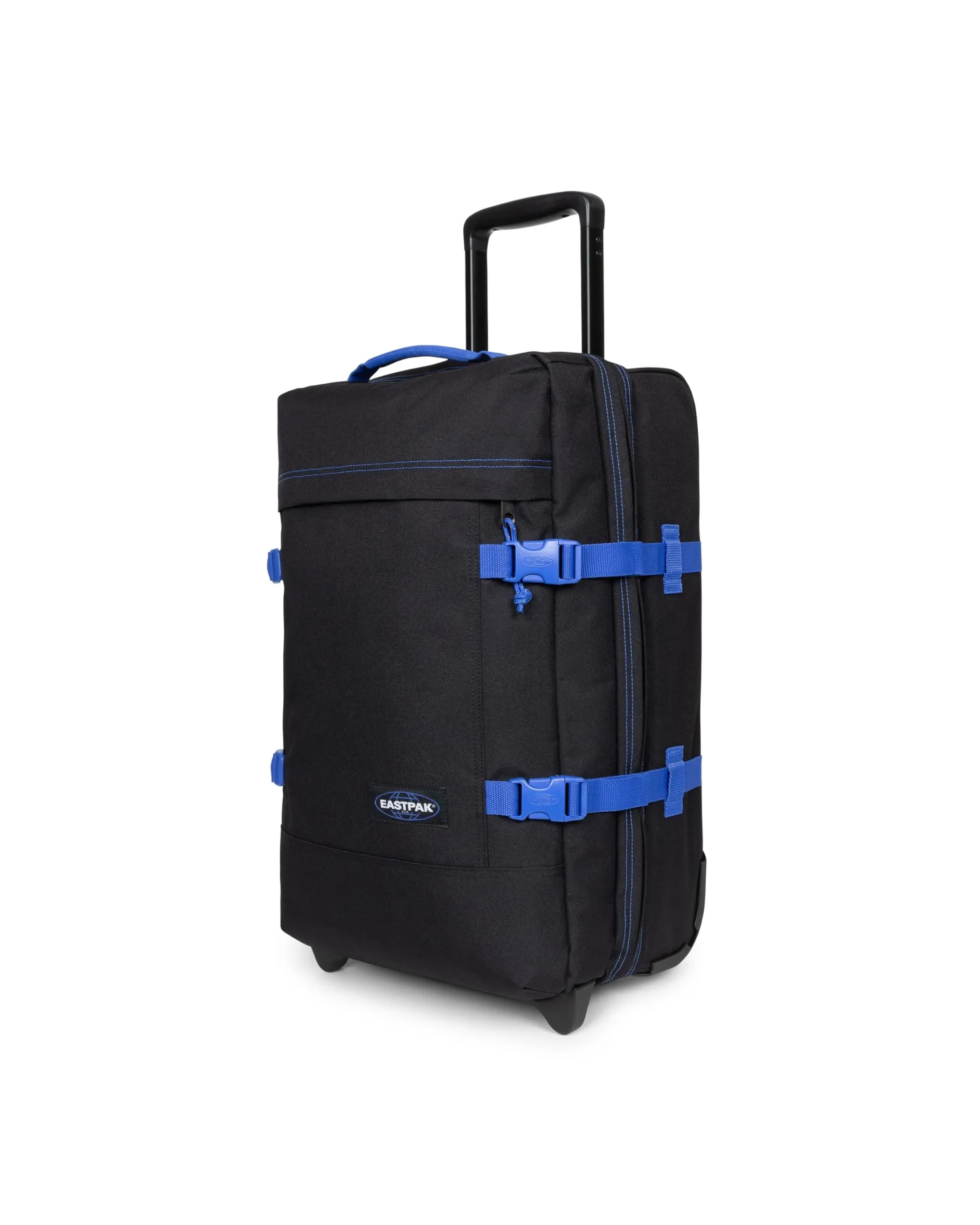 Eastpak Tranverz S Trolley Cabina 42L (51 x 32,5 x 24 cm), valigia bagaglio a mano con ruote, resistente e leggera, doppio scomparto, manico telescopico e TSA lock - KONTRAST BLACK BLUE