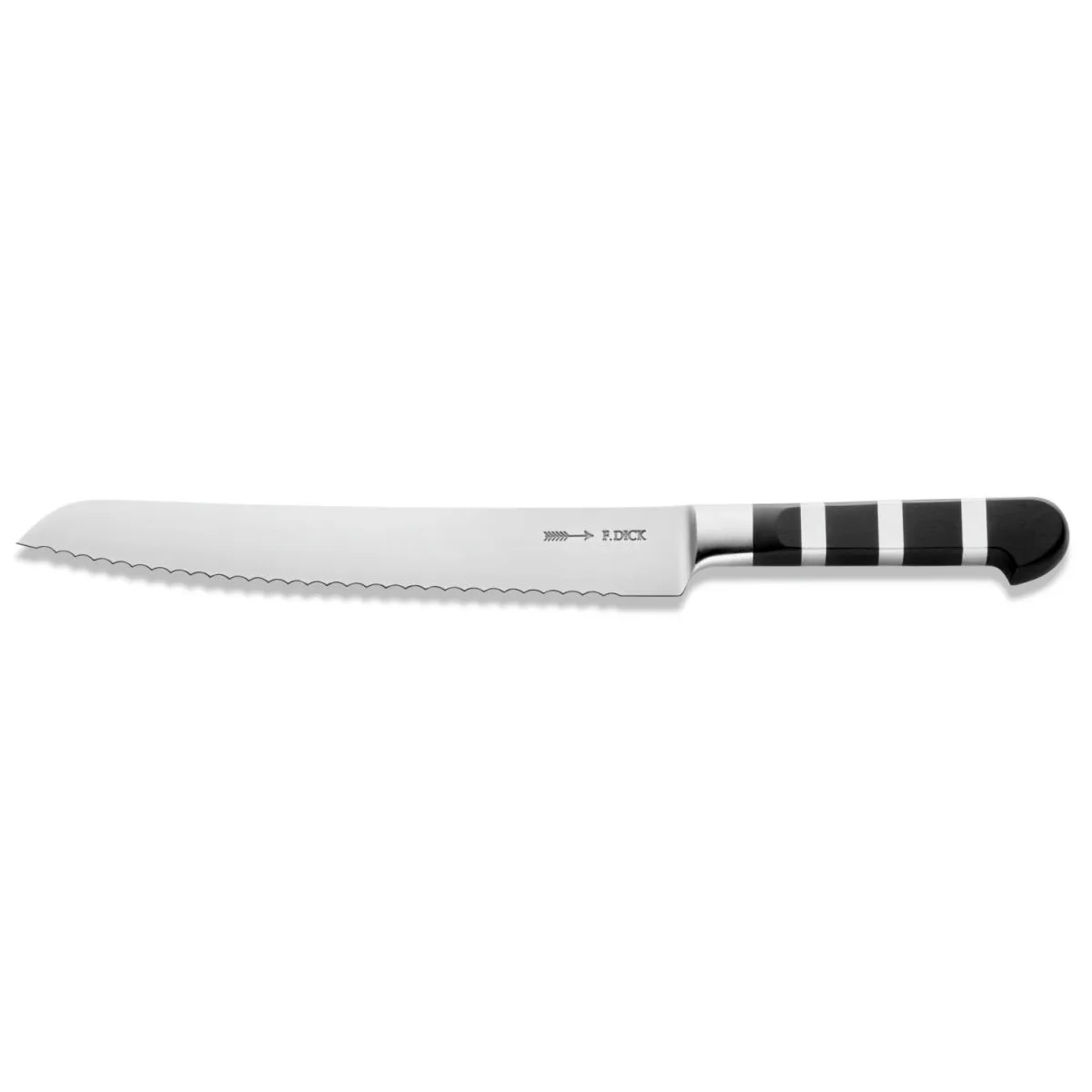 F. Dick Coltello pane 1905; lunghezza lama 21 cm, 34.5 cm (L); argento/nero