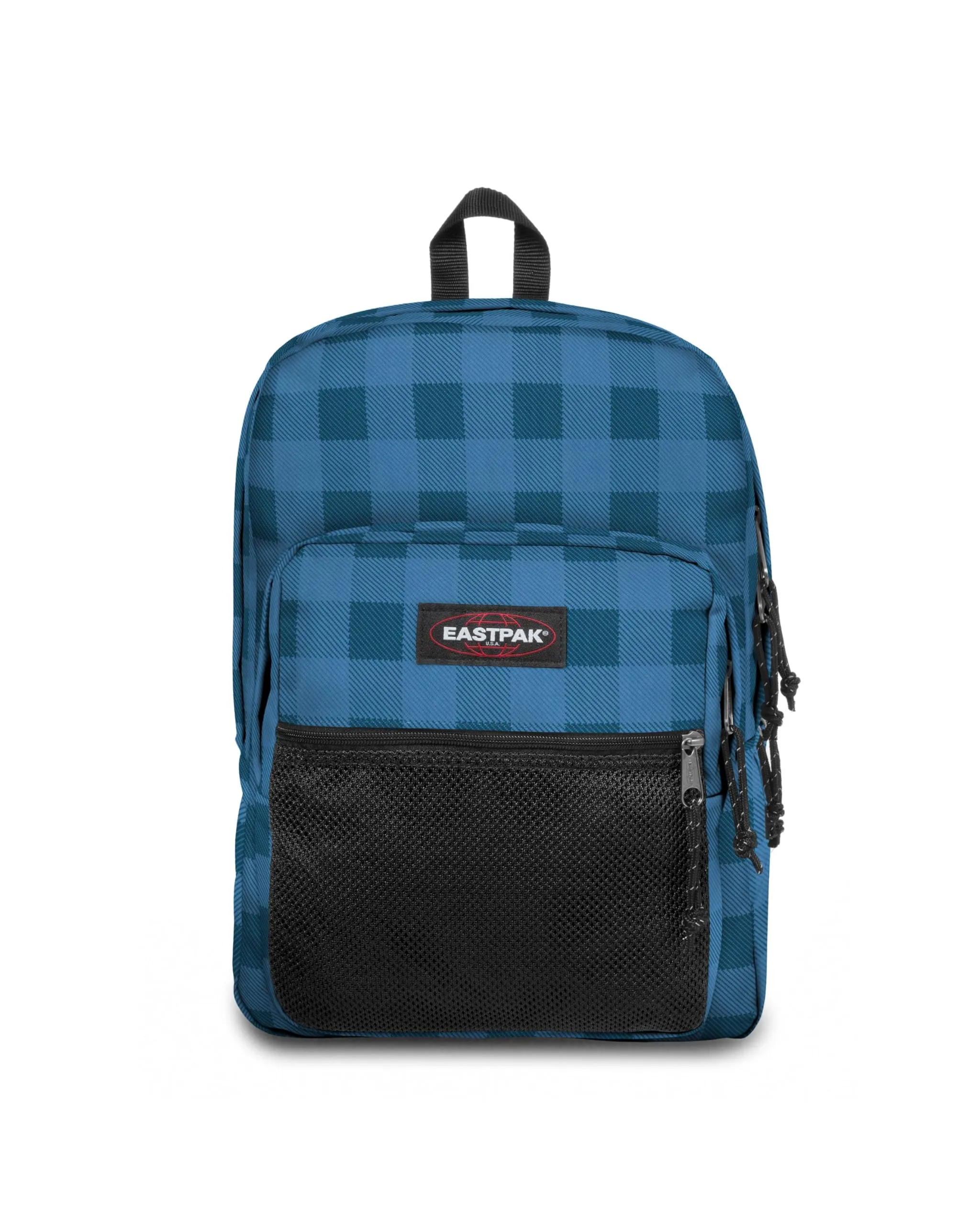 Eastpak Pinnacle Zaino 38L (42 x 32 x 25,5 cm), zaino grande scuola e viaggio, zaino multi-scomparto resistente con organizer e spallacci imbottiti - CHECKER BLUE