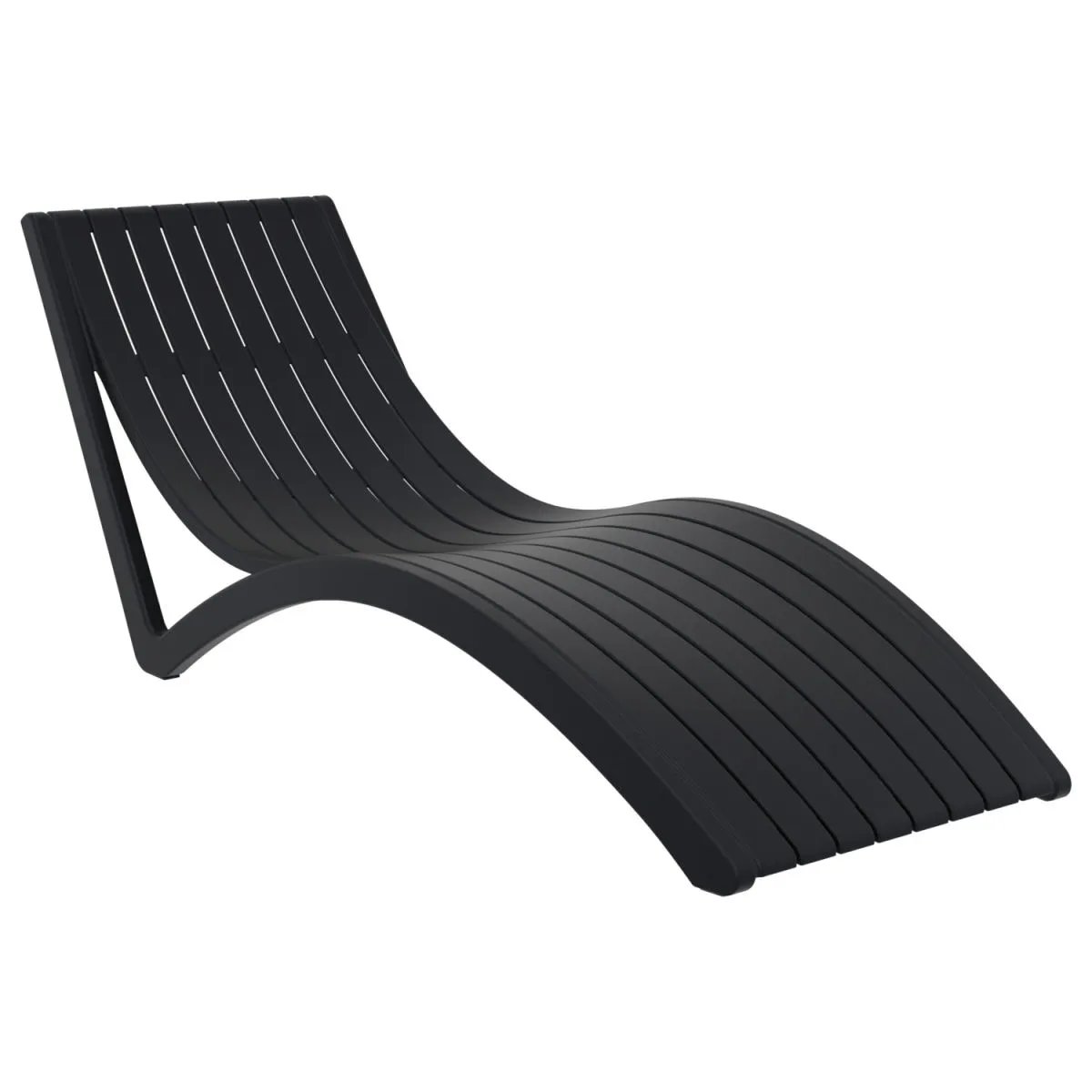 Siesta Lettino prendisole Slim; 180x72x70 cm (LxLxH); nero