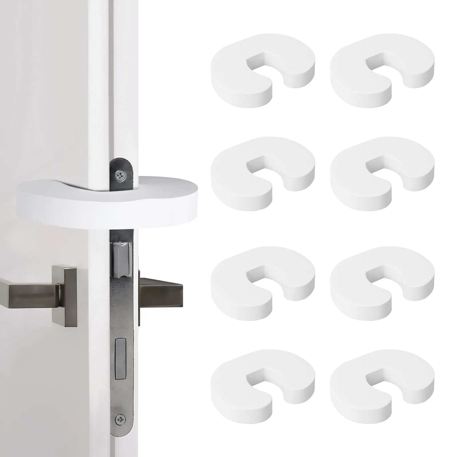 Romon Fermaporta Bambini, 8 Pezzi Sicurezza Schiuma Di Protezione per le Dita Fermaporta Bambini Sicurezza per Bambini Fermaporta per Bambini Paraspigoli di Protezione Salva Dita Salvadita per Porte