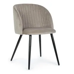 QUEEN Sedia Velvet tortora