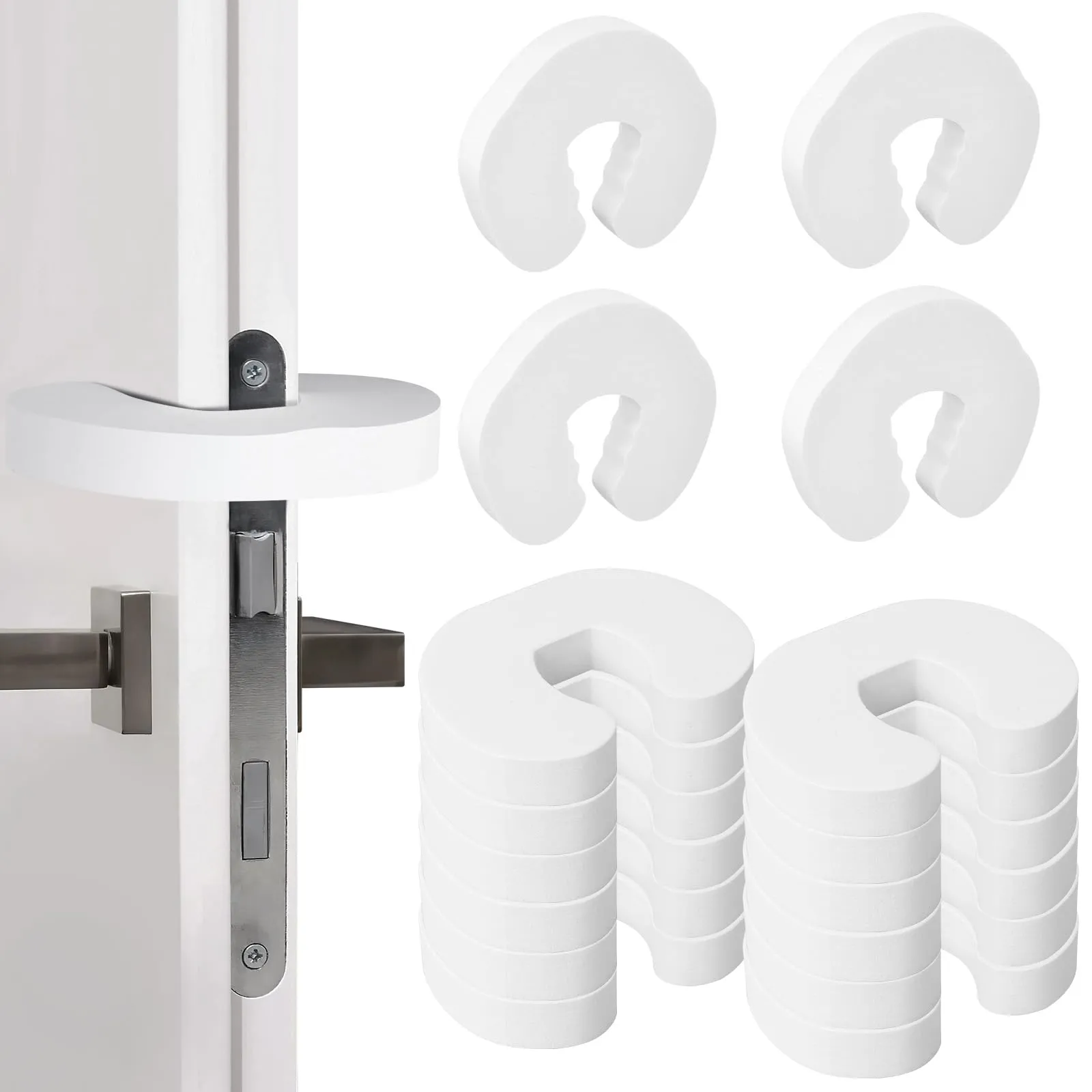 Romon Fermaporta Bambini, Schiuma, 16Pcs Bianco