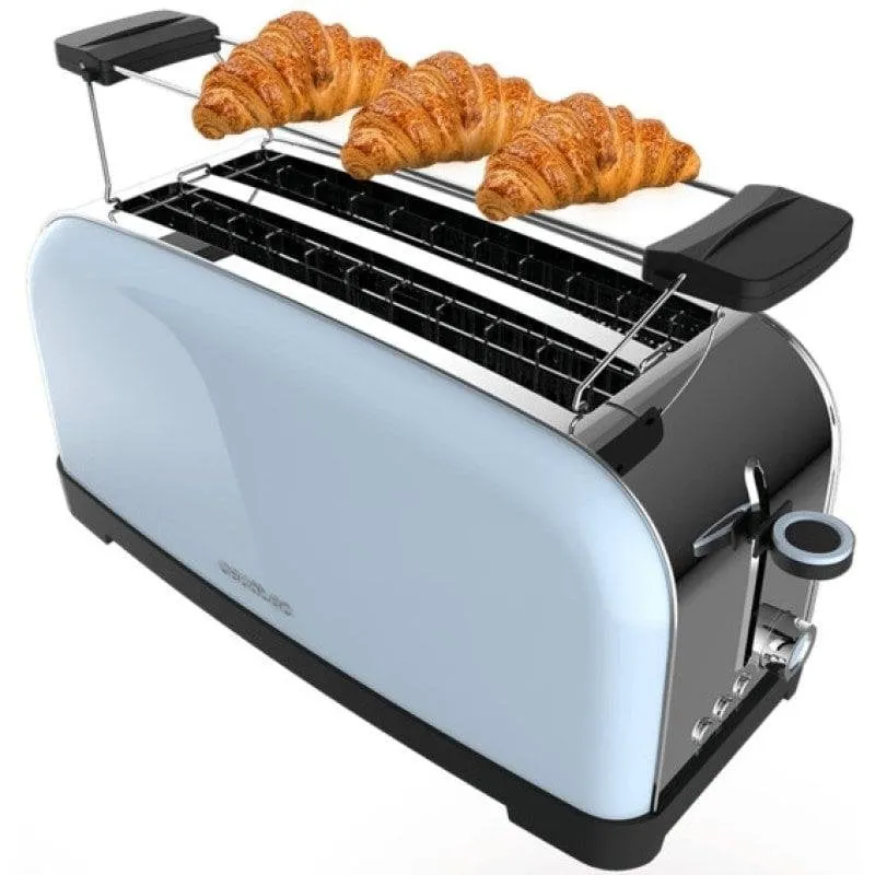 Tostapane Cecotec Toastin' Time 1500 Blue doppia fessura 1500W acciaio blu