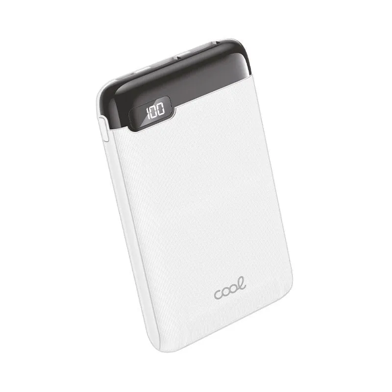Cool Batteria Esterna Power Bank 5000 mAh Display 10W Bianco