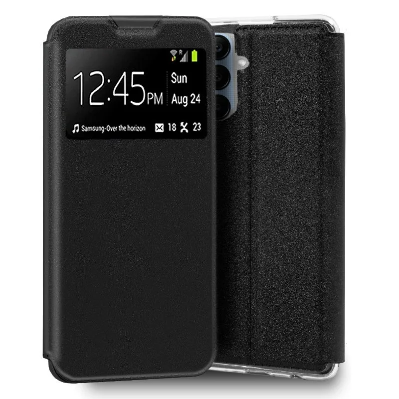Custodia Flip Cover Nera Semplice e Cool per Samsung Galaxy A25 5G