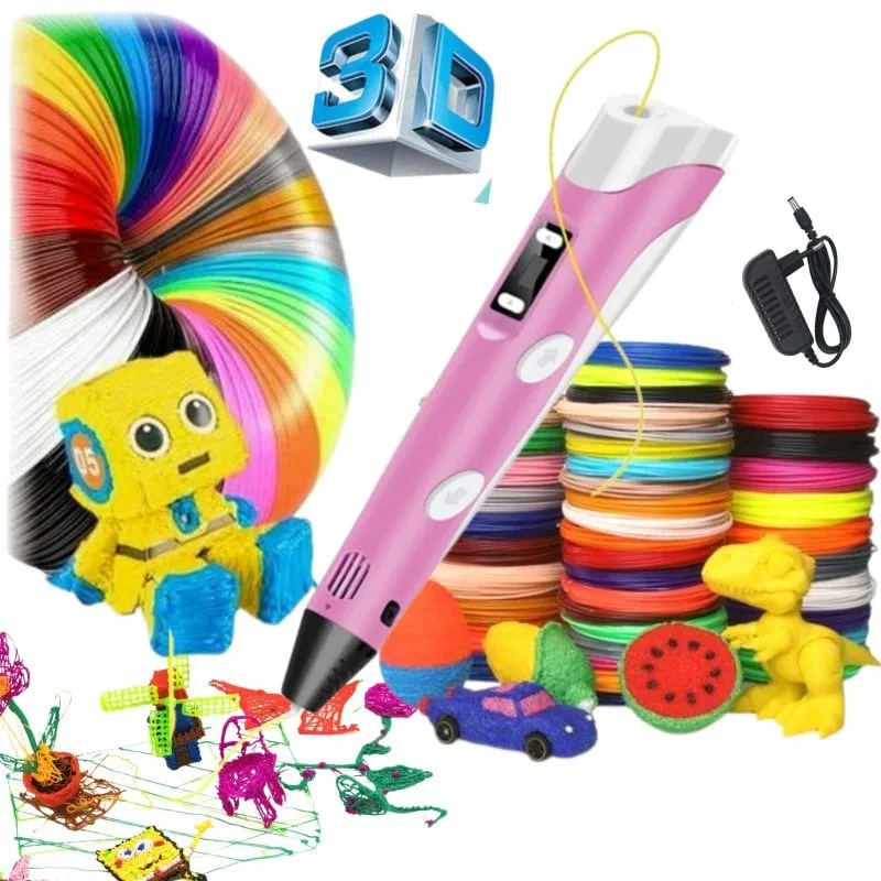 Schermo LED Arzopa 3D Smart Pen da 100 m, 20 colori rosa