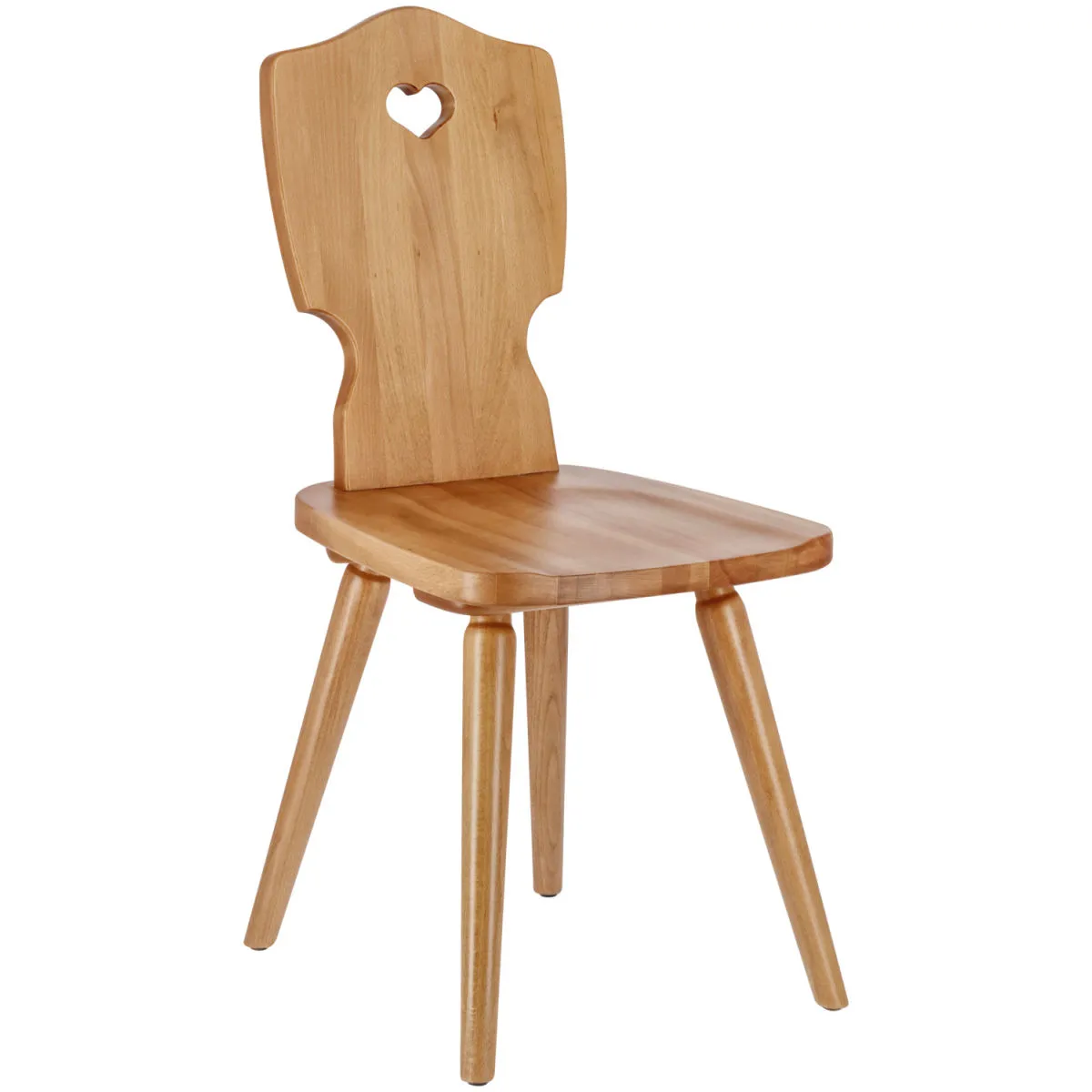2x VEGA Sedia tirolese cuore Vroni; 41x50x88.5 cm (LxPxH); naturale; 2 pz. / Pacco