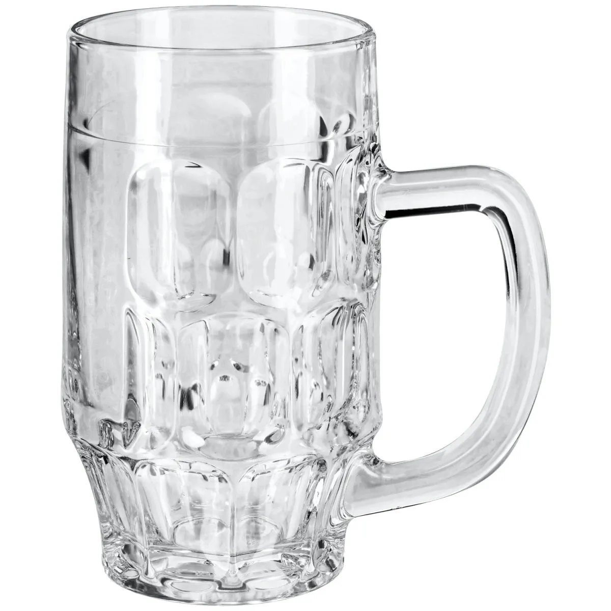 6x Borgonovo Boccale da birra Rosy con marcatura; 560 ml, 8x14.9 cm (ØxH); trasparente; 0.4 l Segno di riempimento, 6 pz. / Pacco