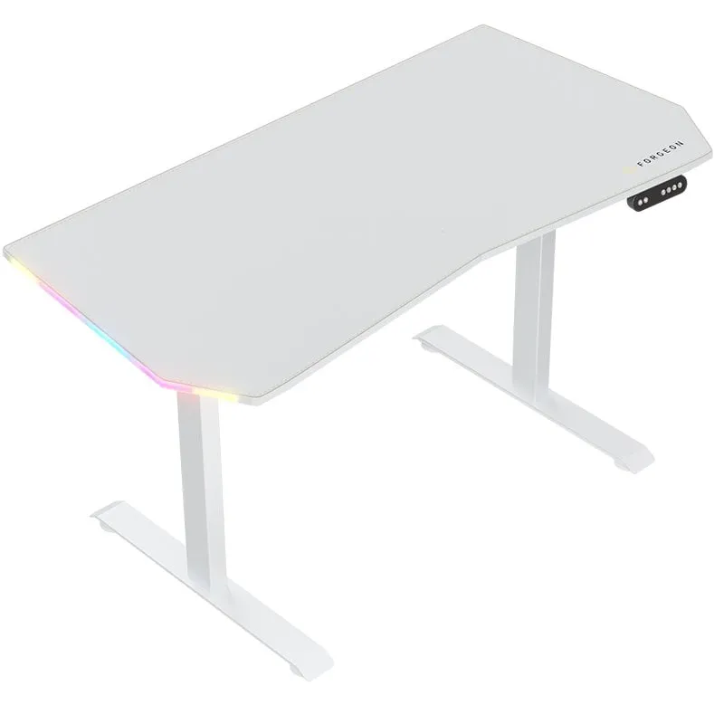Tavolo da gioco Forgeon Battleground bianco regolabile in altezza con motore 140x70 cm RGB bianco