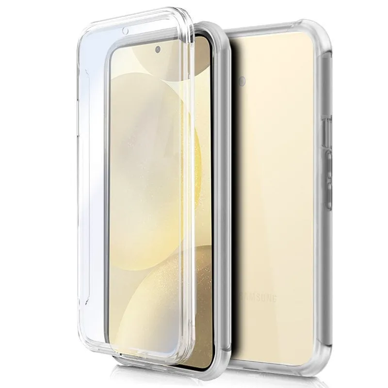 Fantastica custodia in silicone trasparente 3D anteriore + posteriore per Samsung Galaxy S24 Plus