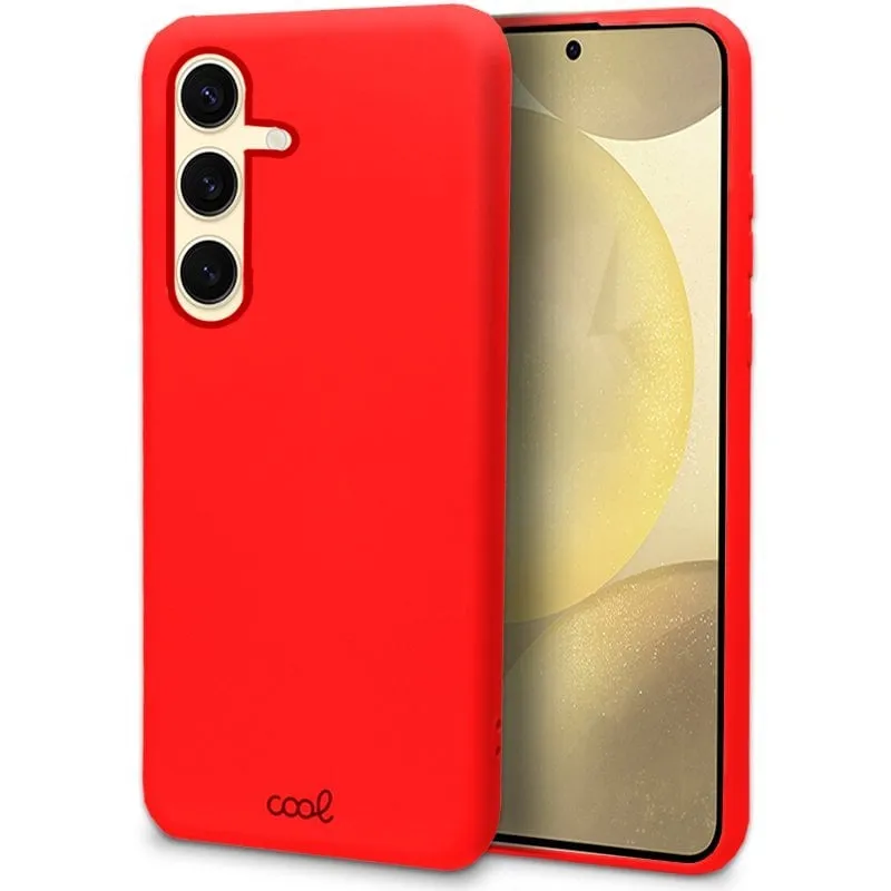 Custodia flessibile in silicone rosso per Samsung Galaxy S24 Plus / S25 Plus