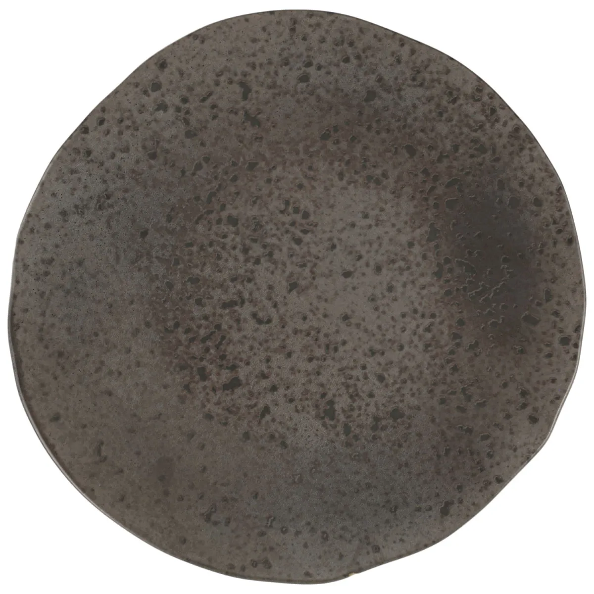 6x Porland Piatto piano Ironstone; 30x2 cm (ØxH); marrone scuro/nero; rotonda; 6 pz. / Pacco
