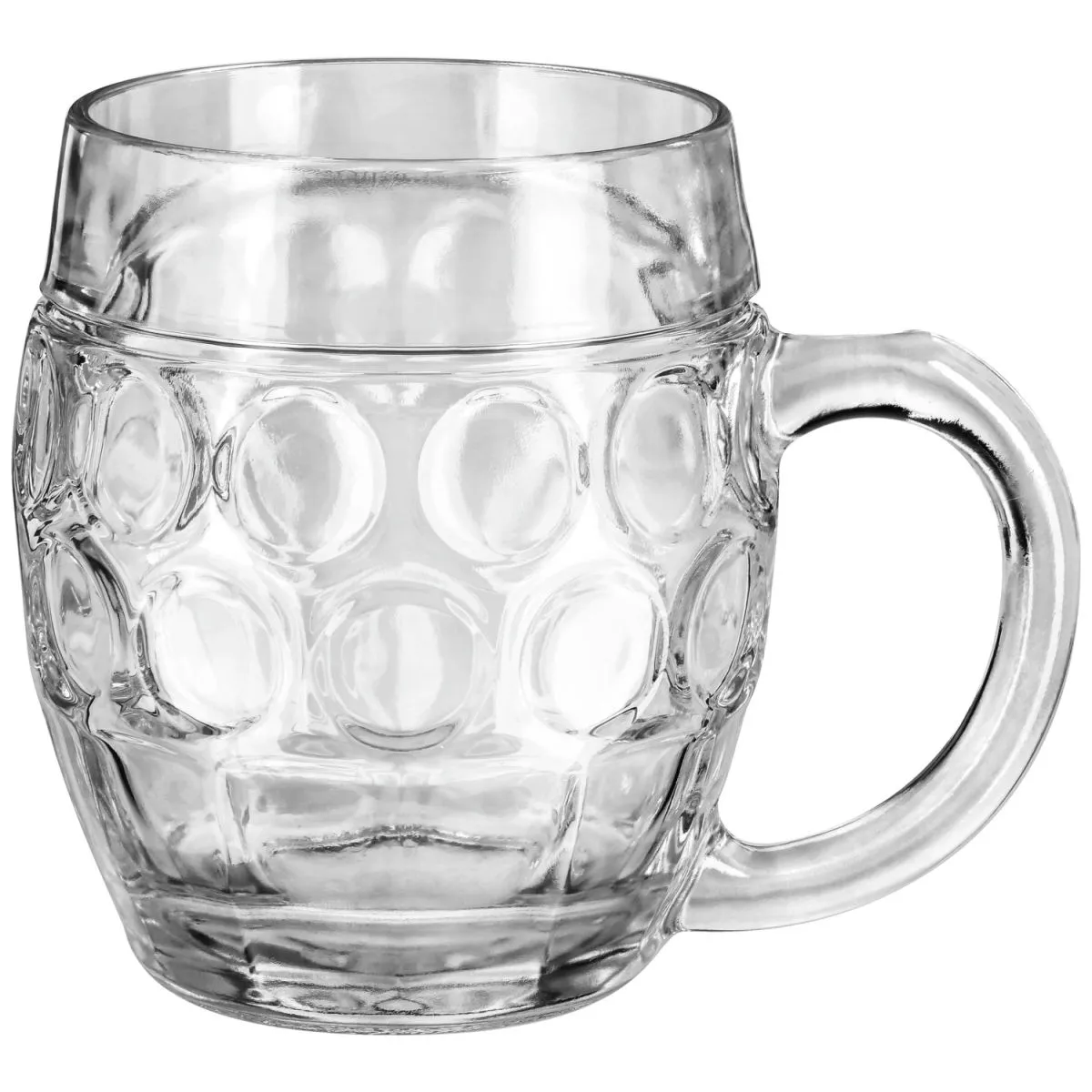 6x Stölzle Boccale da birra Tübinger con marcatura; 620 ml, 9.2x12.1 cm (ØxH); trasparente; 0.5 l Segno di riempimento, 6 pz. / Pacco