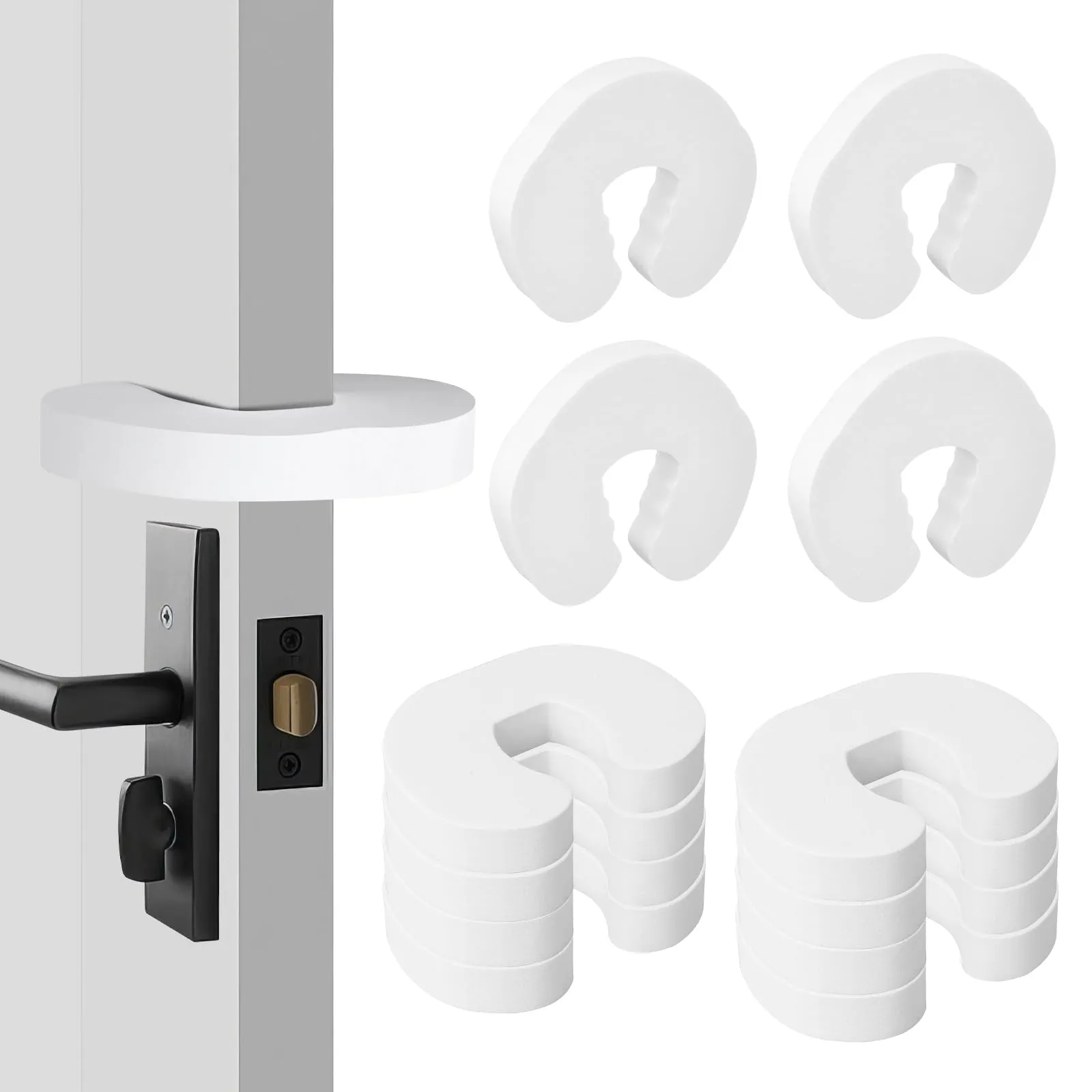 Romon Fermaporta Bambini, Schiuma, 12Pcs Bianco