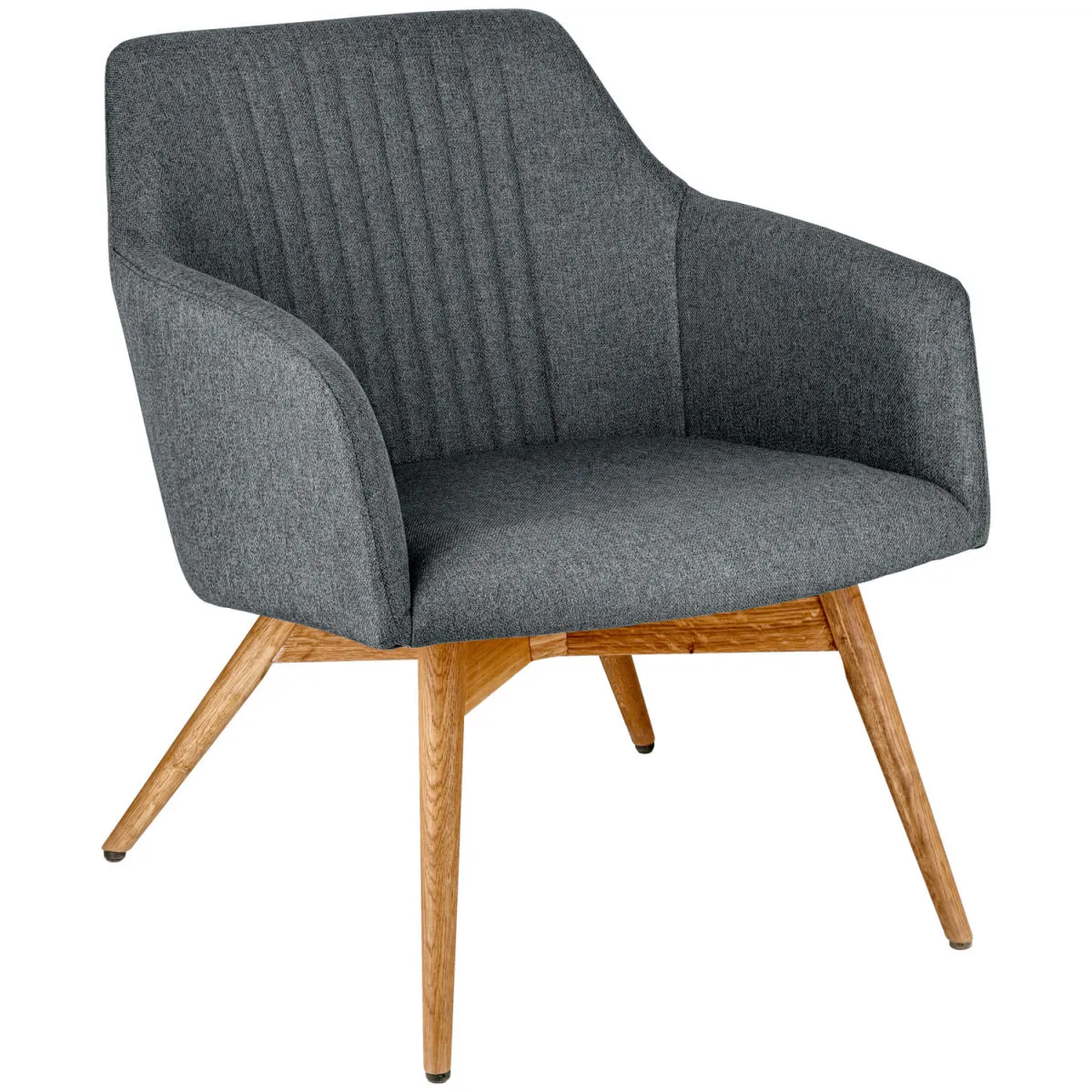 VEGA Poltrona Arne; 65x76x75.5 cm (LxPxH); seduta antracite, struttura quercia/naturale