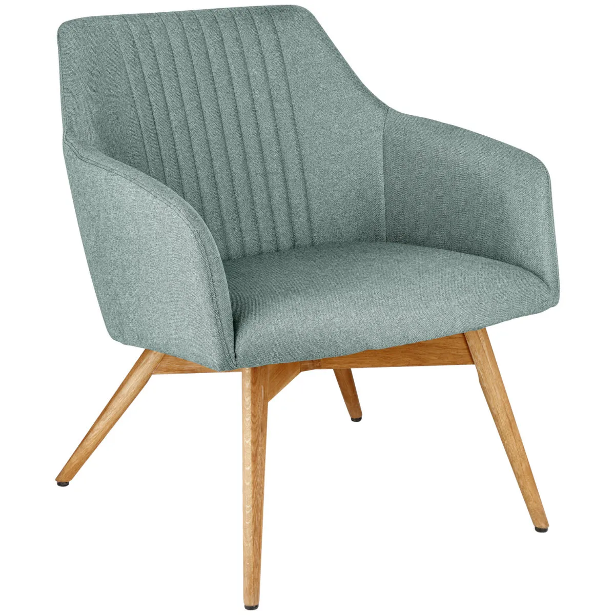 VEGA Poltrona Arne; 65x76x75.5 cm (LxPxH); seduta blu chiaro, struttura quercia/naturale