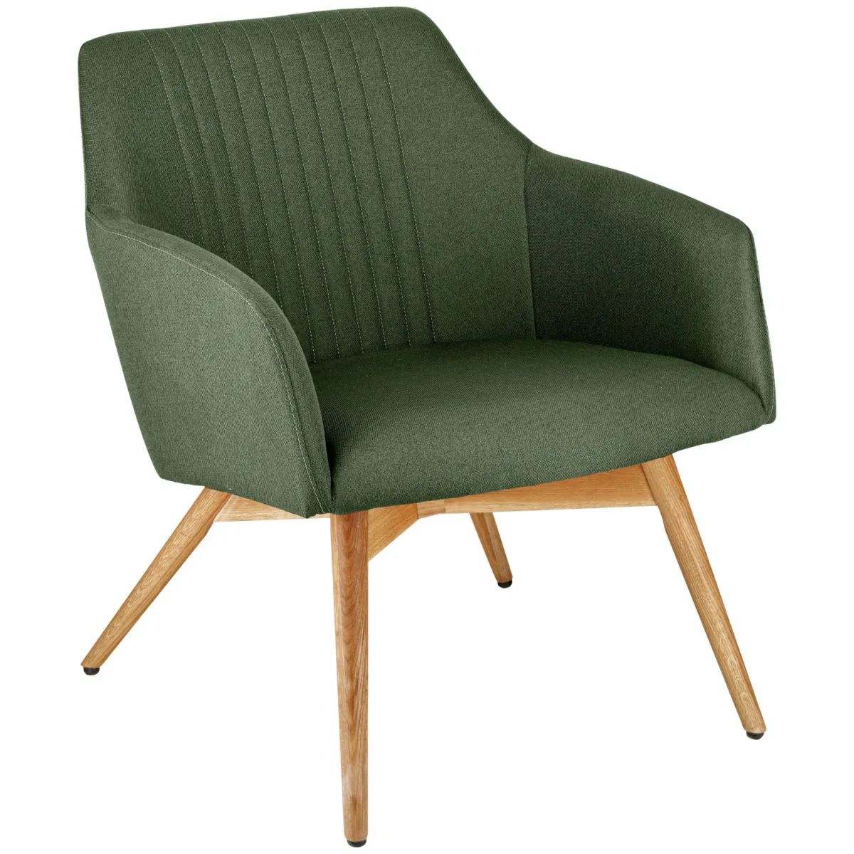 VEGA Poltrona Arne; 65x76x75.5 cm (LxPxH); seduta verde, struttura quercia/naturale