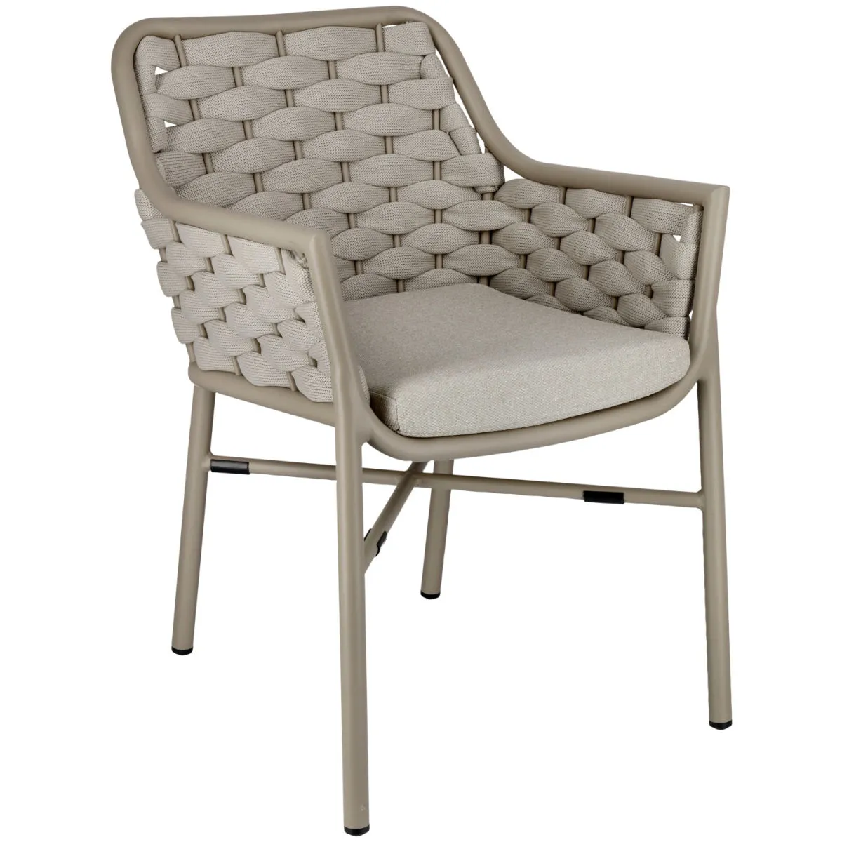2x VEGA Sedia da esterno Arto; 58x62x80 cm (LxPxH); beige; 2 pz. / Pacco