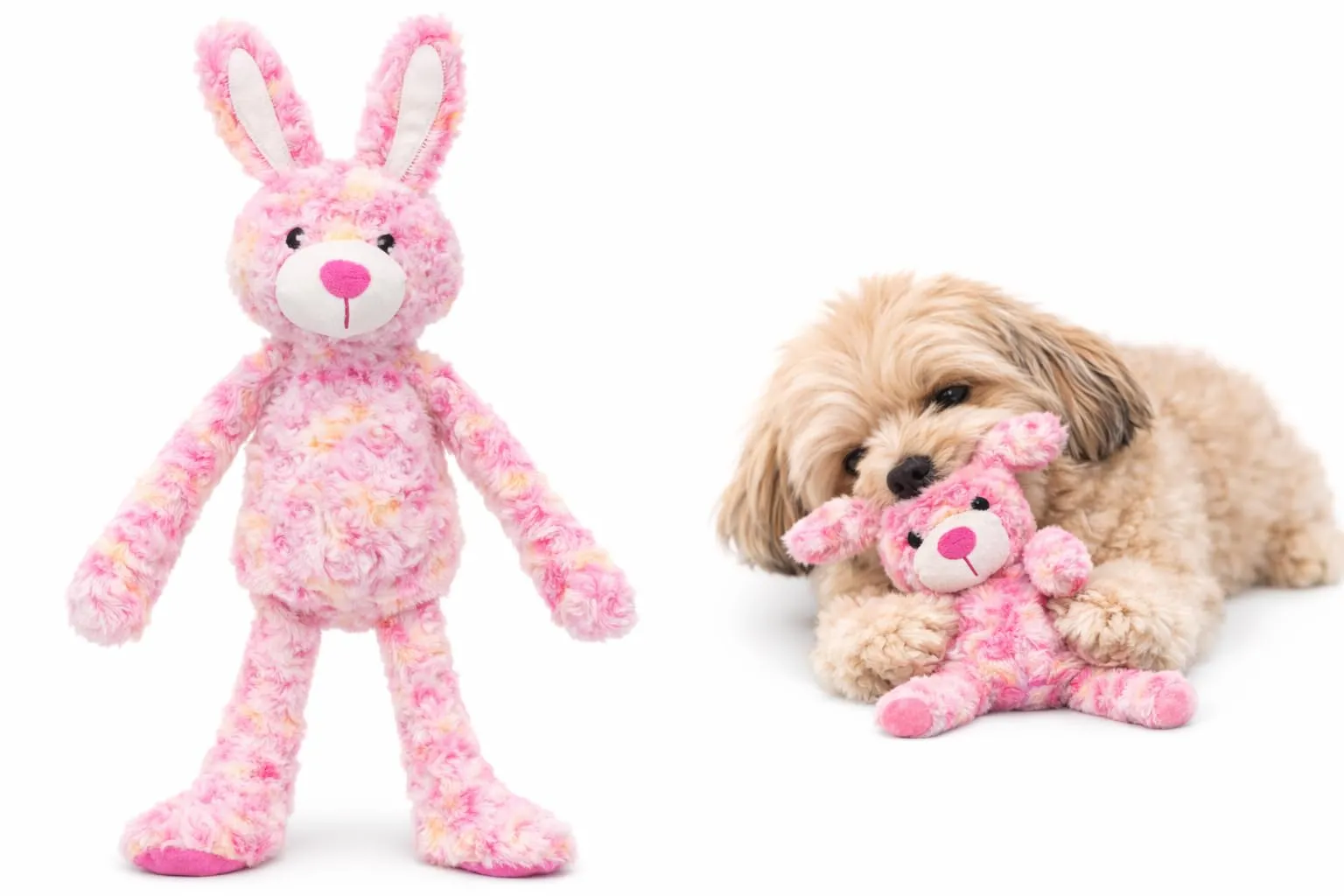 Flamingo Giochi per gatti – Roza coniglio rosa XL – 50 cm – Peluche ultra morbido con squeaker e fruscio – Creazione