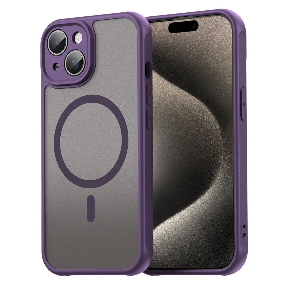 Custodia MagSafe per Apple iPhone 15 Plus, Techsuit, HaloFrost II, Viola