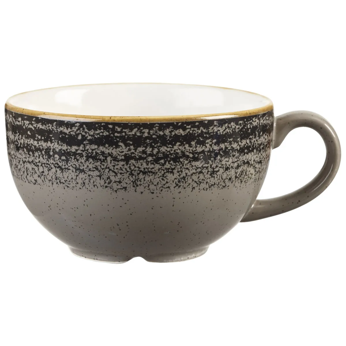 12x Churchill Tazza cappuccino Studio Prints Charcoal Black; 227 ml, 9.5x5.5 cm (ØxH); nero; rotonda; 12 pz. / Pacco
