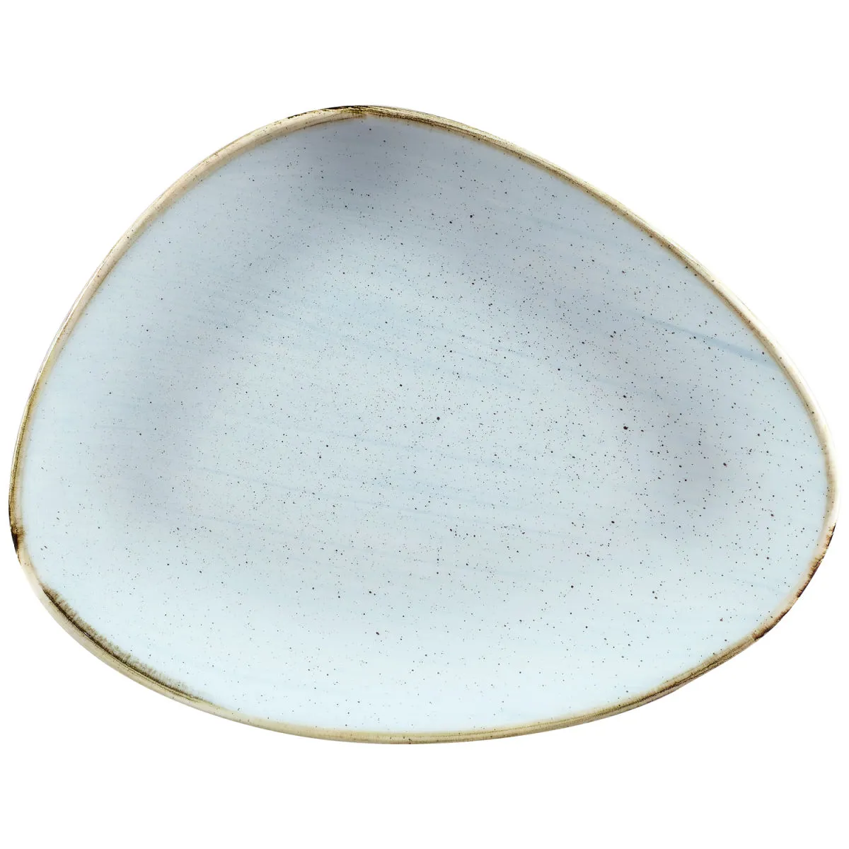 12x Churchill Chefs piatto Stonecast Duck Egg triangolare; 26.5x20.5 cm (LxL); blu chiaro/marrone; triangolare; 12 pz. / Pacco