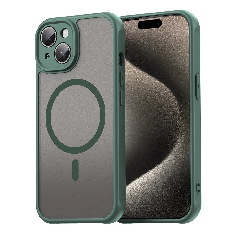 Custodia MagSafe per Apple iPhone 15 Plus, Techsuit, HaloFrost II, Verde