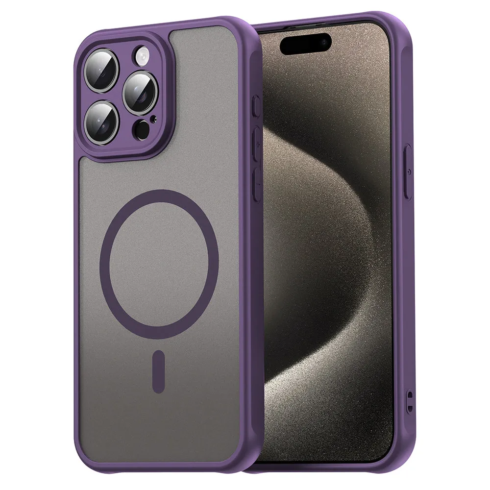 Custodia MagSafe per Apple iPhone 15 Pro, Techsuit, HaloFrost II, Viola