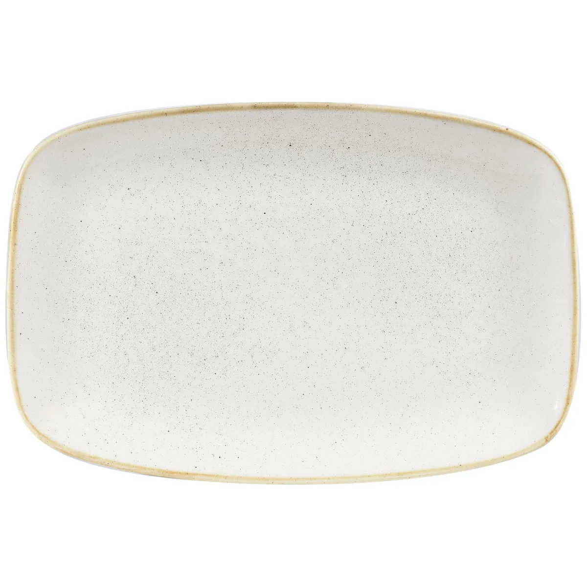 6x Churchill Chefs Piatto ovale Stonecast Barley White; 35.5x24.5 cm (LxL); bianco/marrone; rettangolare; 6 pz. / Pacco