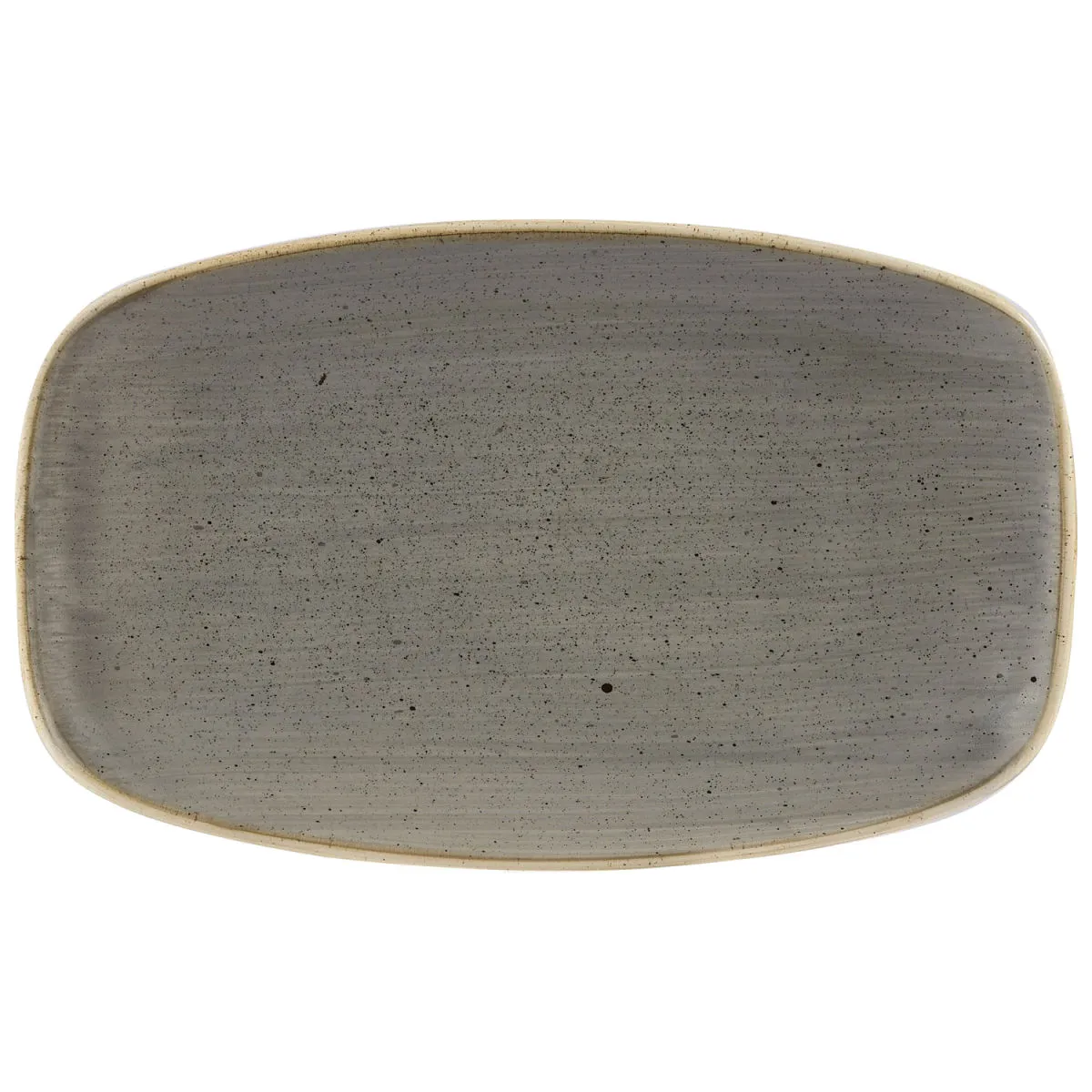 12x Churchill Chefs Piatto ovale Stonecast Peppercorn; 20x12.1 cm (LxL); grigio/marrone; rettangolare; 12 pz. / Pacco