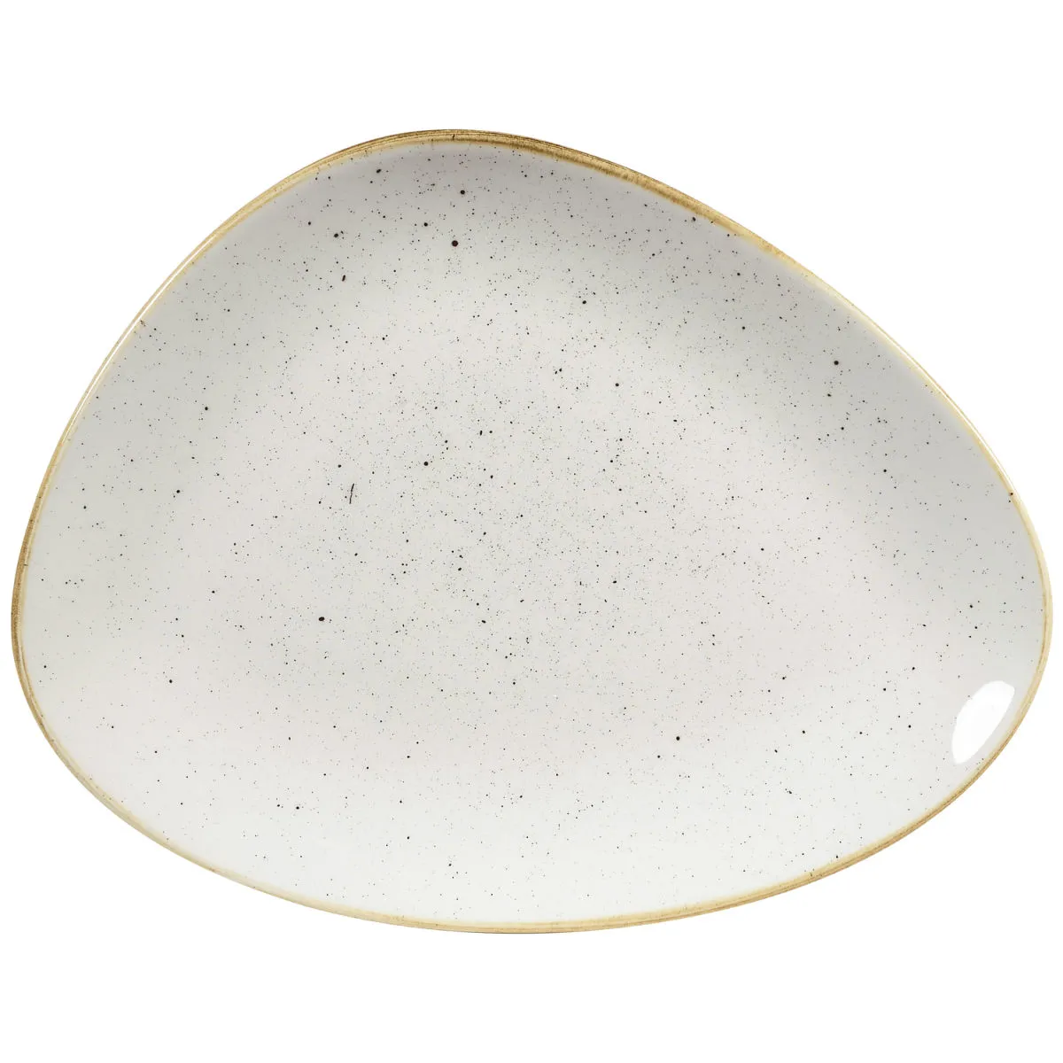 12x Churchill Chefs piatto Stonecast Barley White triangolare; 20.5x26.5x20.5 cm (LxLxH); bianco/marrone; triangolare; 12 pz. / Pacco