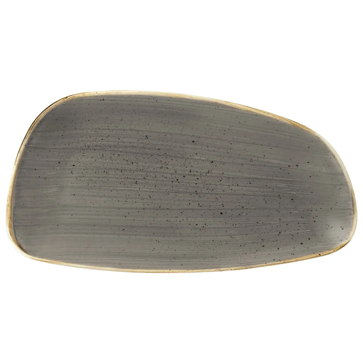 12x Churchill Chefs Geo Piatto Stonecast Peppercorn; 15.5x30 cm (LxL); grigio/marrone; rettangolare; 12 pz. / Pacco