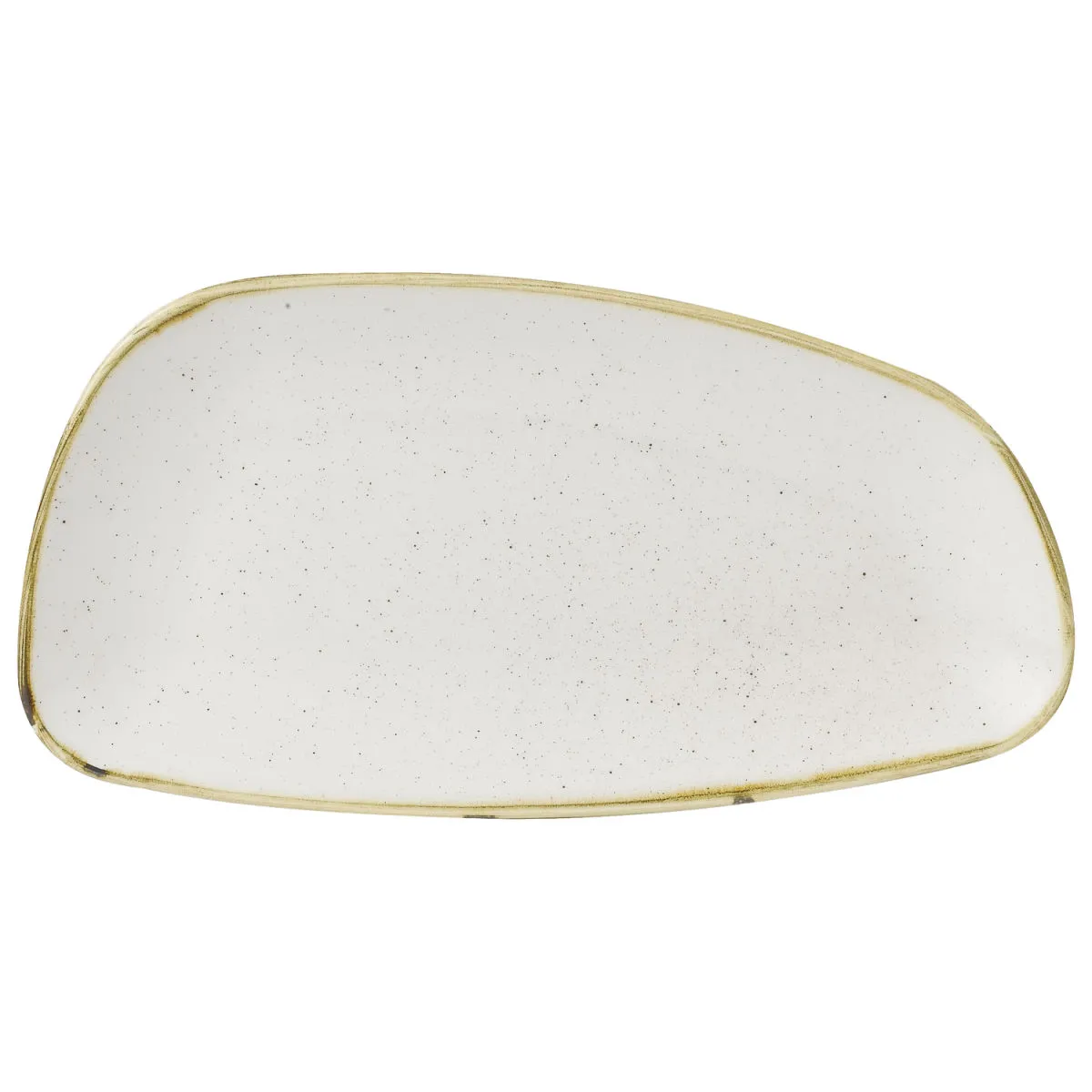 12x Churchill Chefs Geo Piatto Stonecast Barley White; 15.5x30 cm (LxL); bianco/marrone; rettangolare; 12 pz. / Pacco