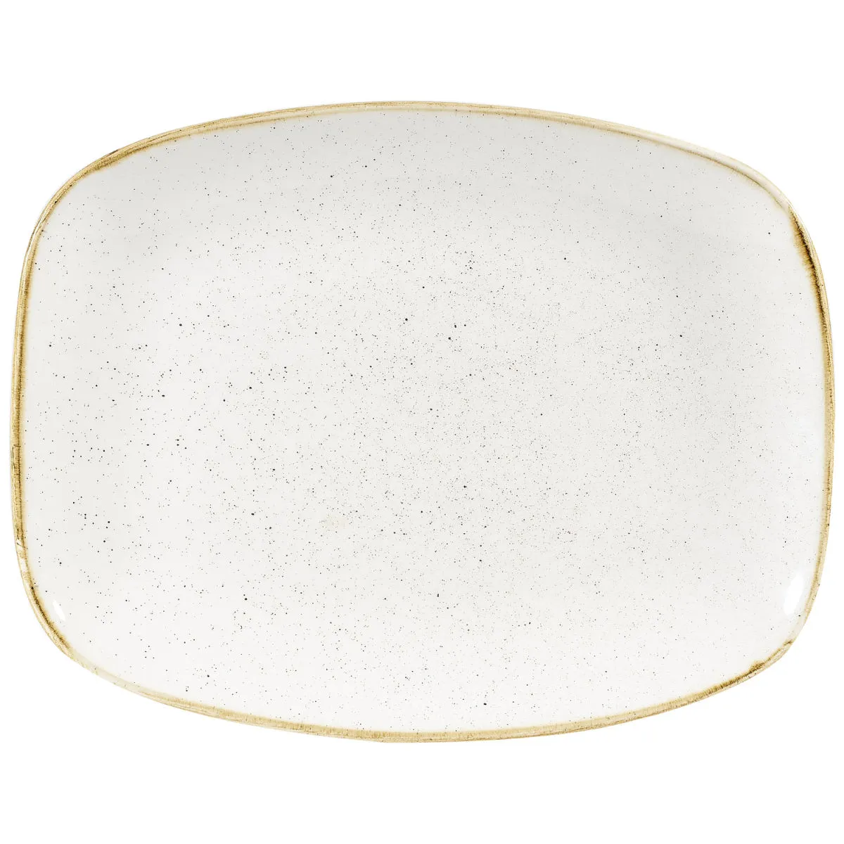 12x Churchill Chefs Piatto ovale Stonecast Barley White; 26.1x20.2 cm (LxL); bianco/marrone; rettangolare; 12 pz. / Pacco