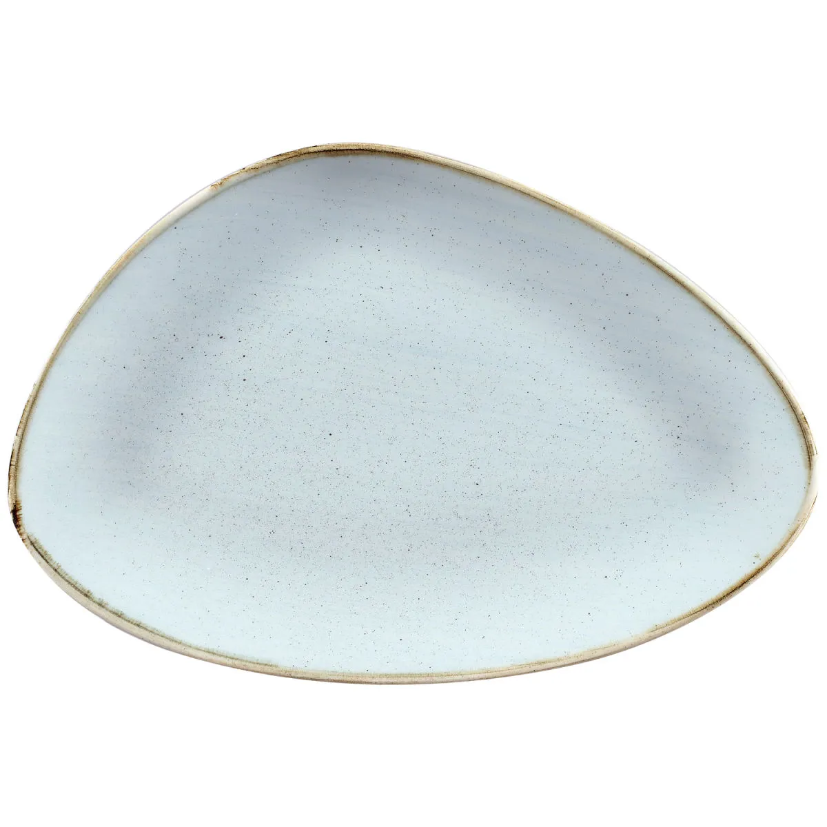6x Churchill Chefs piatto Stonecast Duck Egg triangolare; 30.5x20.5 cm (LxL); blu chiaro/marrone; triangolare; 6 pz. / Pacco