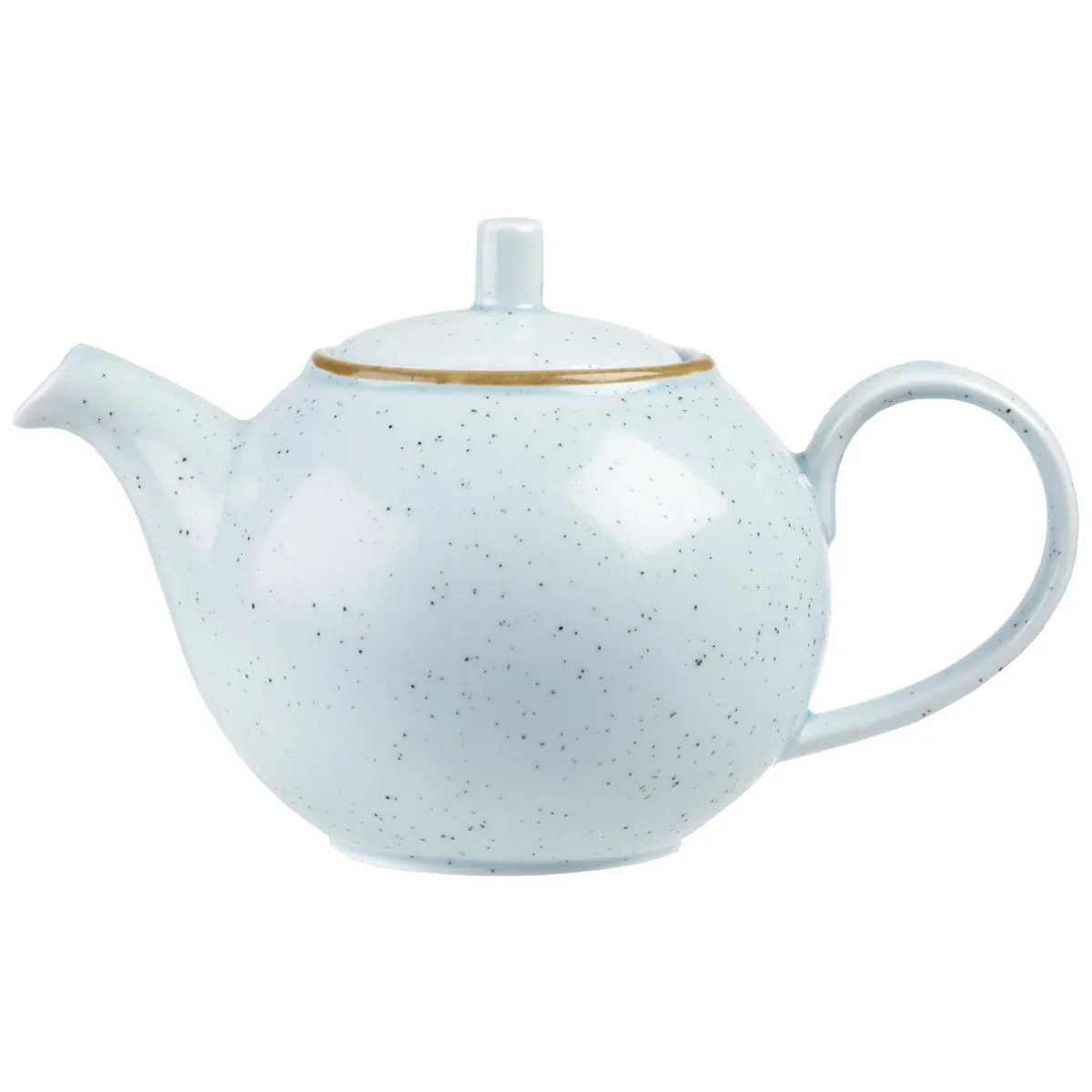4x Churchill Teiera Stonecast Duck Egg; 426 ml, 10.5 cm (H); blu chiaro/marrone; rotonda; 4 pz. / Pacco