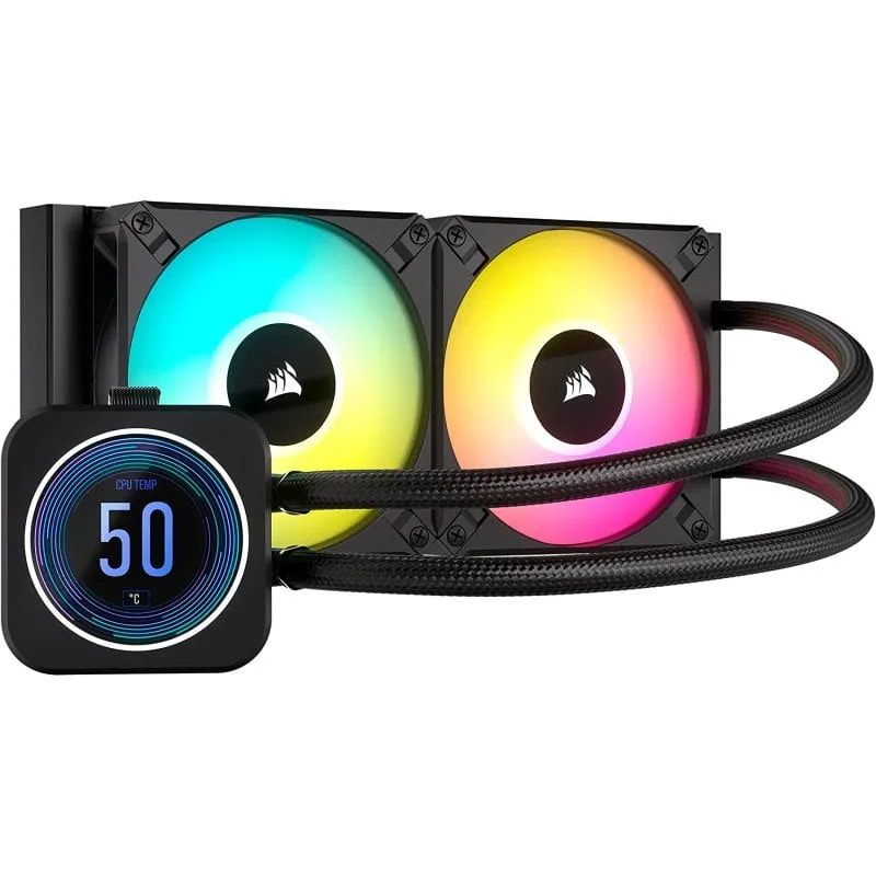 Corsair iCUE H100i ELITE LCD XT Kit di raffreddamento a liquido 240 mm Nero