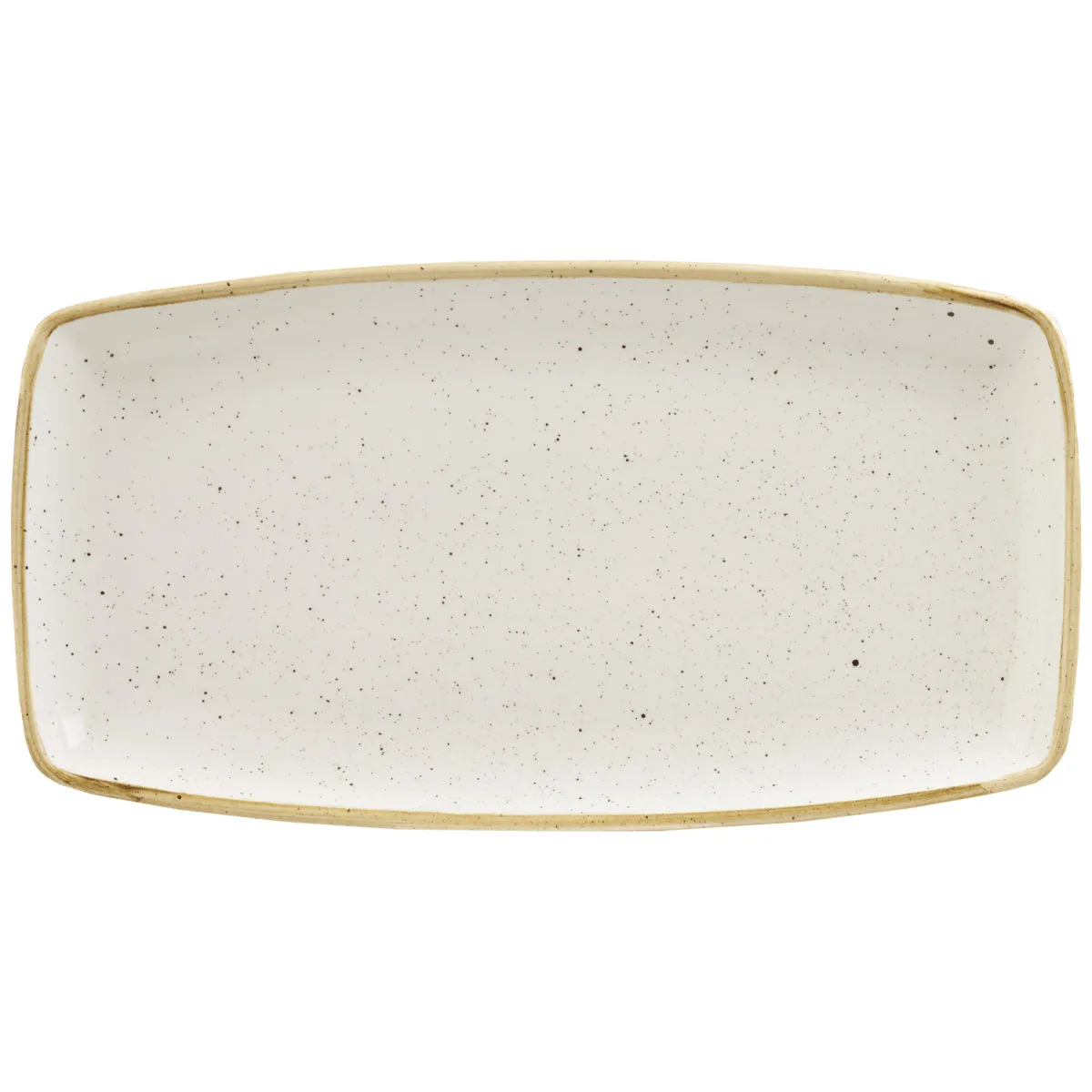 6x Churchill Piatto ovale Stonecast Barley White; 35x18.5 cm (LxL); bianco/marrone; rettangolare; 6 pz. / Pacco