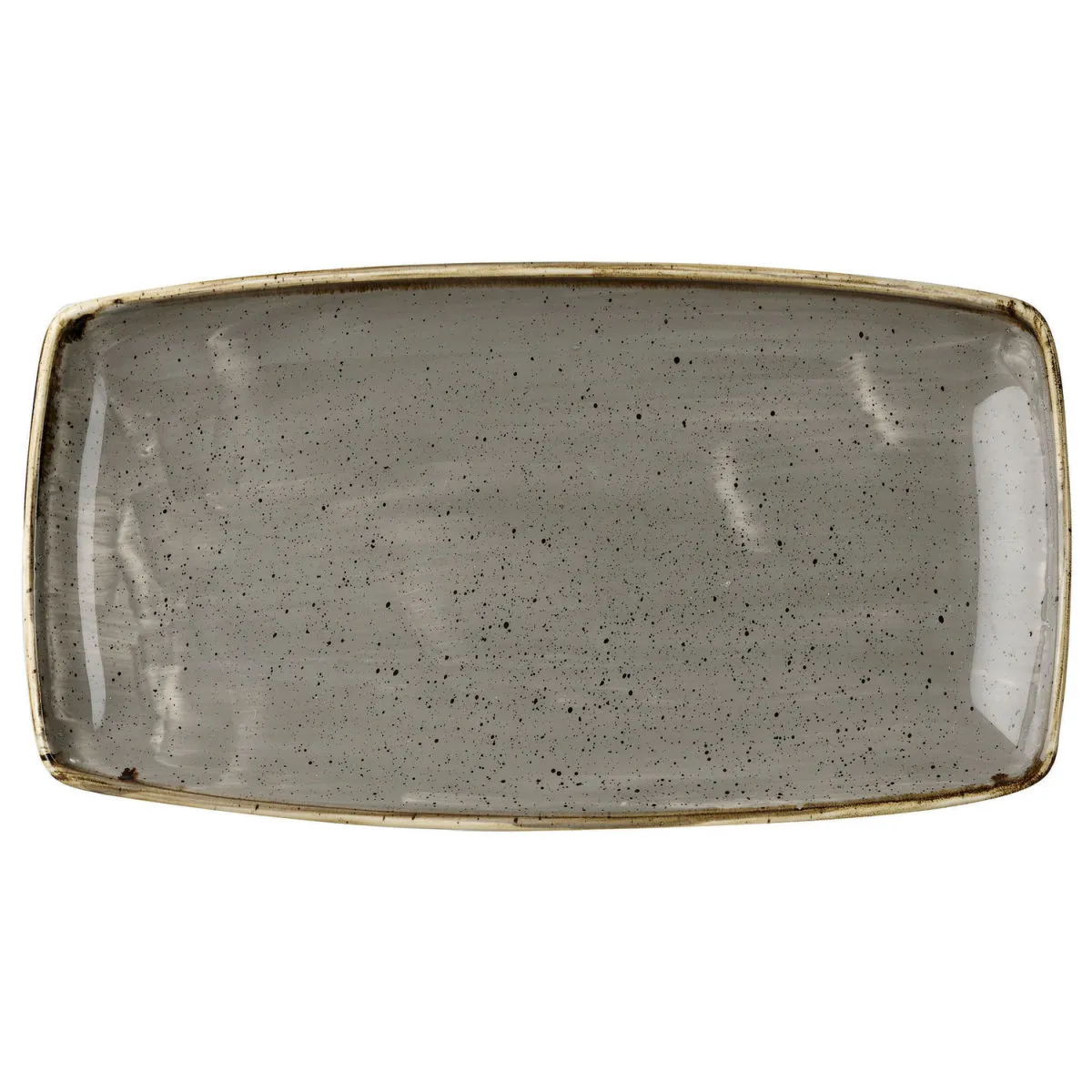 12x Churchill Piatto ovale Stonecast Peppercorn; 29.5x15 cm (LxL); grigio/marrone; rettangolare; 12 pz. / Pacco