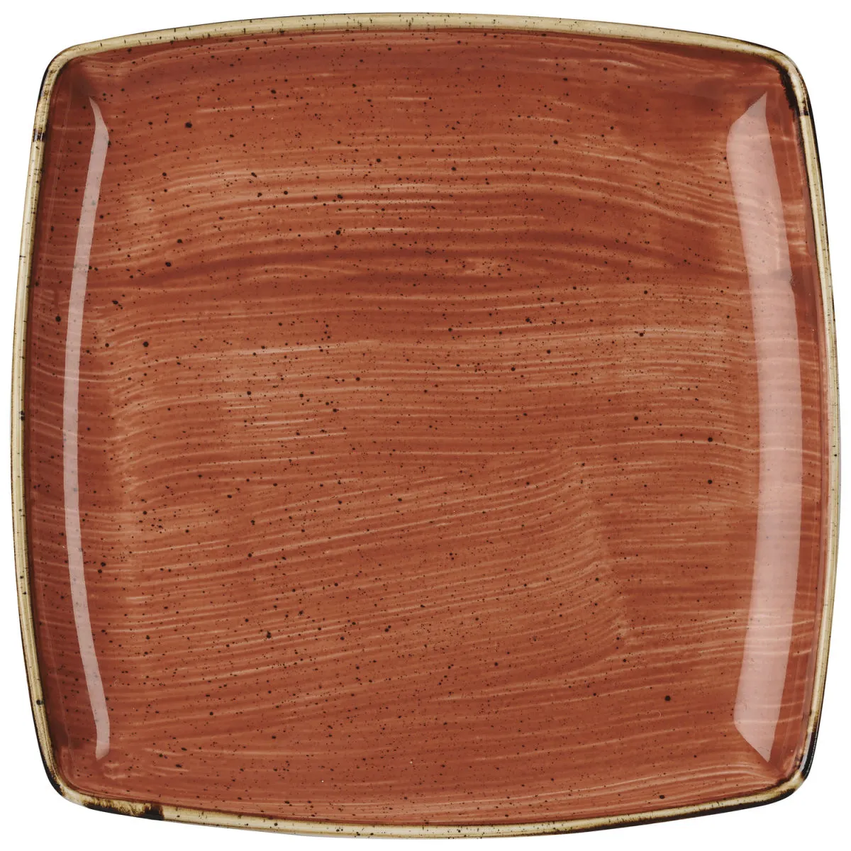 6x Churchill Piatto fondo Stonecast Orange quadrato; 26.8 cm (L); arancione/marrone; quadrata; 6 pz. / Pacco