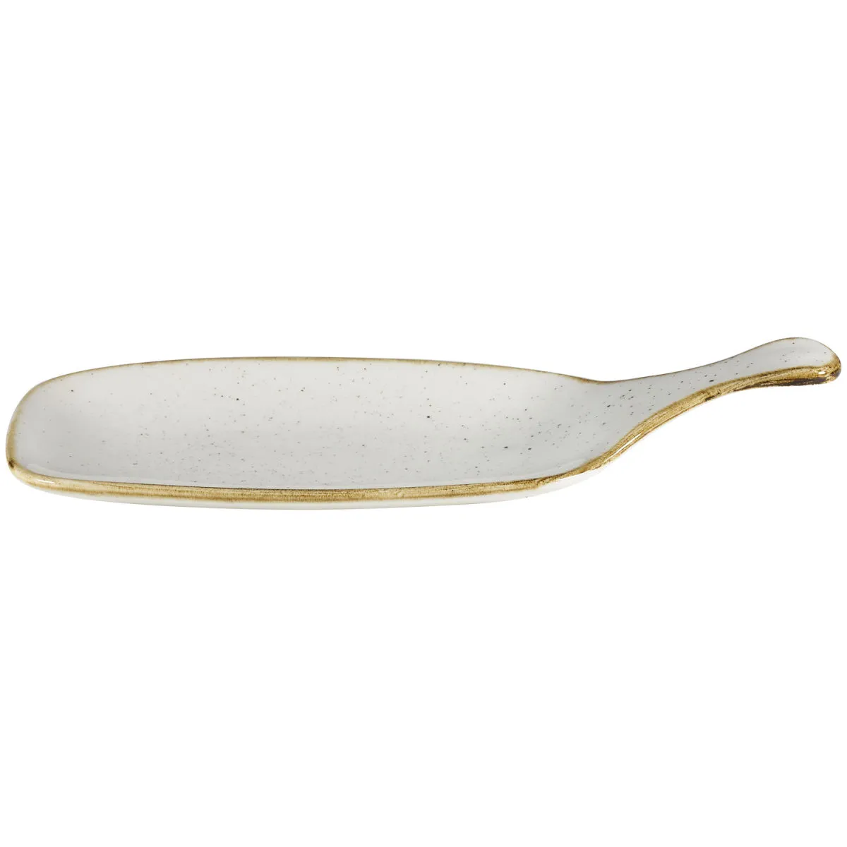 6x Churchill Piatto da portata Stonecast Barley White con manico; 12.3x28.4 cm (LxL); bianco/marrone; rettangolare; 6 pz. / Pacco