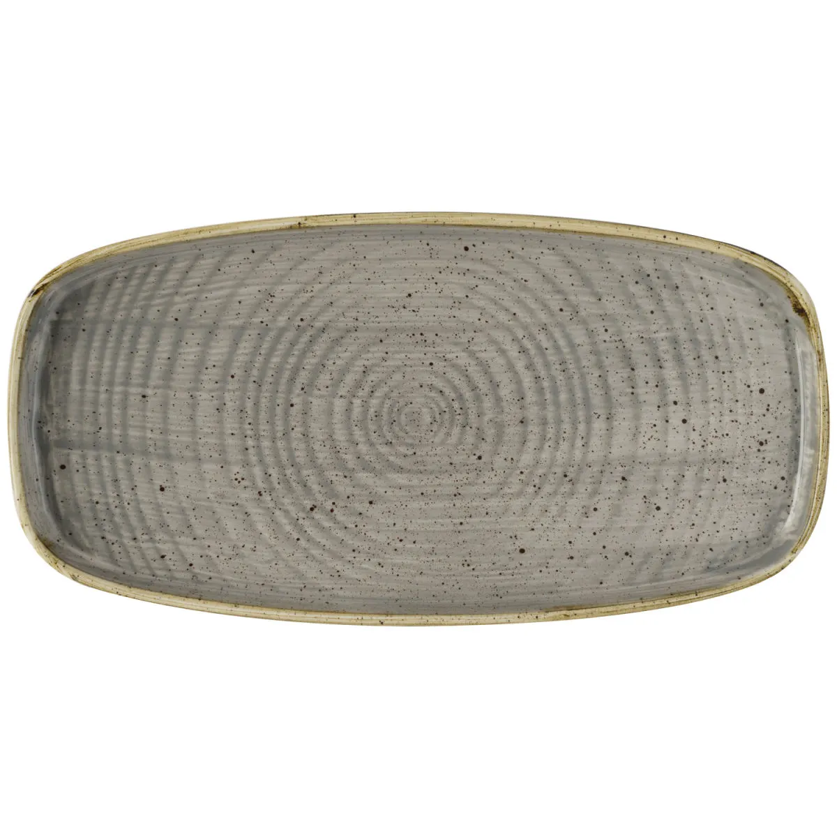 6x Churchill Piatto Stonecast Peppercorn con bordo; 30x15.4x2 cm (LxLxH); grigio/marrone; rettangolare; 6 pz. / Pacco