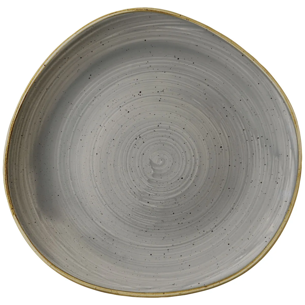 12x Churchill Piatto piano Stonecast Peppercorn forma organica; 28.6 cm (L); grigio/marrone; organica; 12 pz. / Pacco