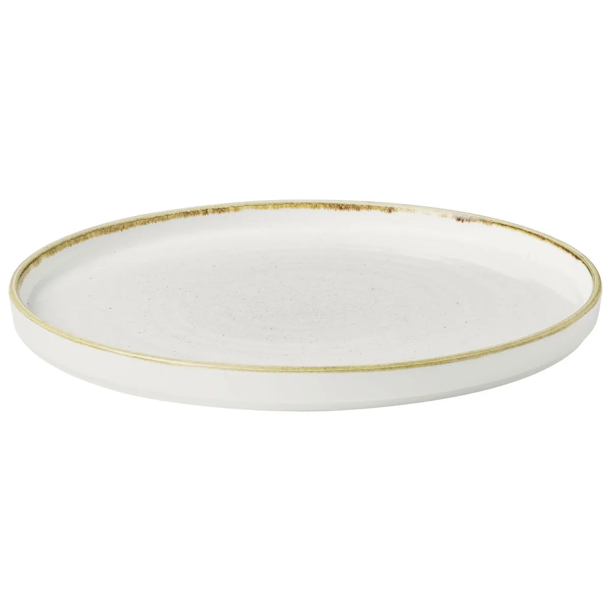 6x Churchill Piatto rotondo Stonecast Barley White con bordo alto; 21x2 cm (ØxH); bianco/marrone; rotonda; 6 pz. / Pacco