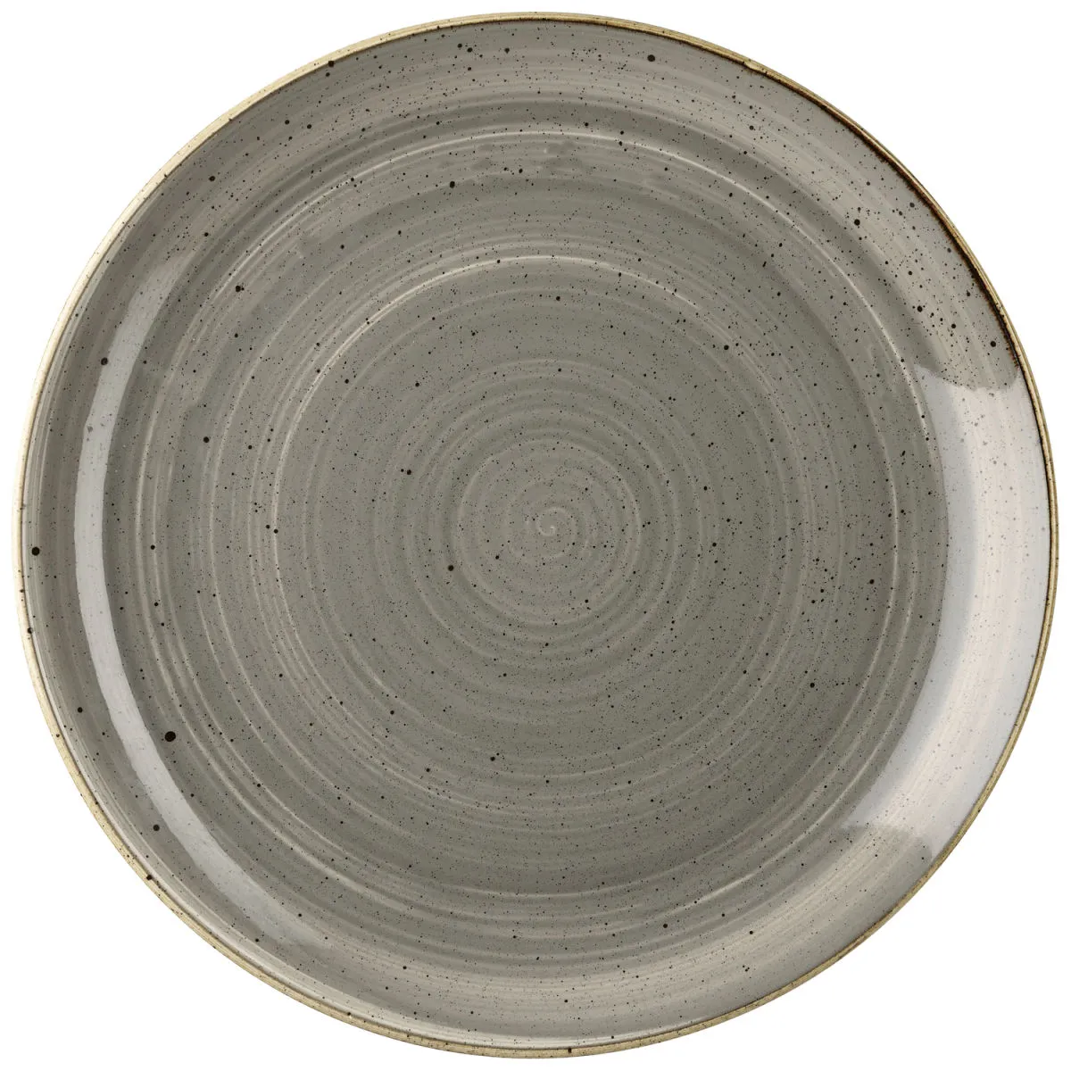 12x Churchill Piatto piano Stonecast Peppercorn Coupe; 28.8 cm (Ø); grigio/marrone; rotonda; 12 pz. / Pacco